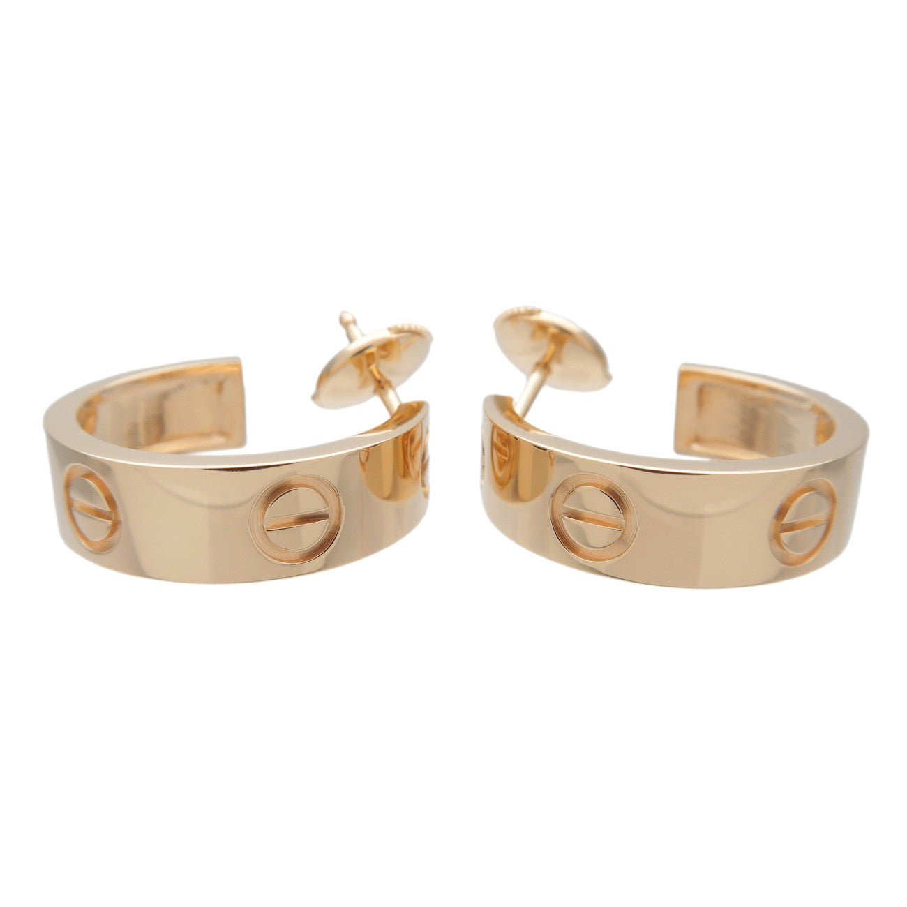 Cartier LOVE Earrings K18 750YG Yellow Gold