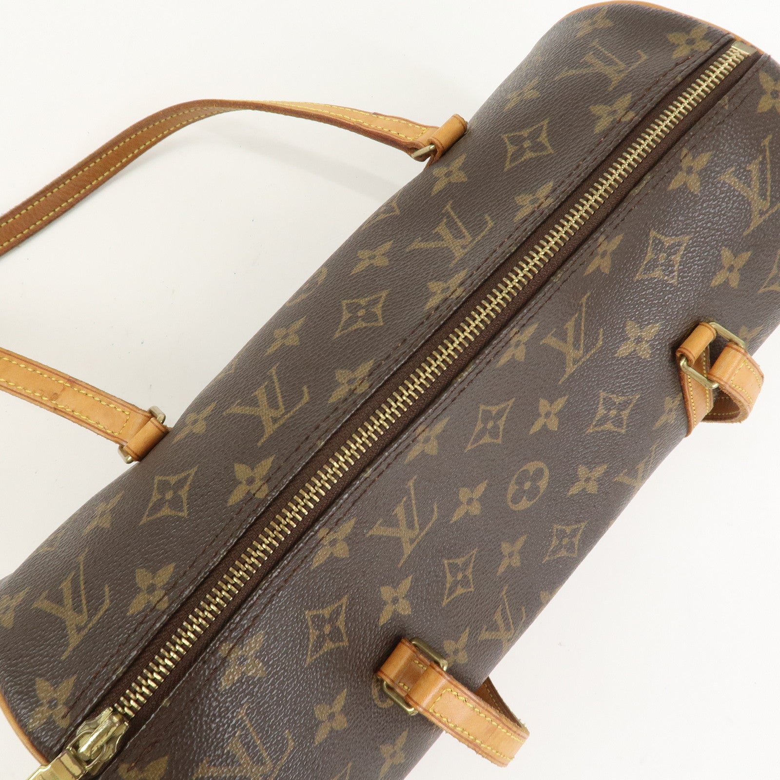 Louis Vuitton Monogram Papillon 30 Hand Bag Brown M51385