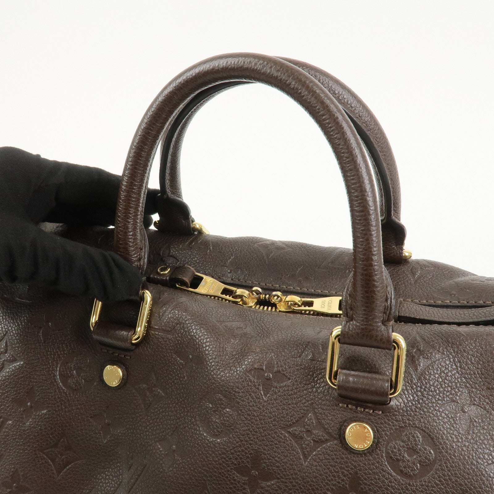 Louis Vuitton Monogram Empreinte Speedy 30 Bandouliere Terre M40751