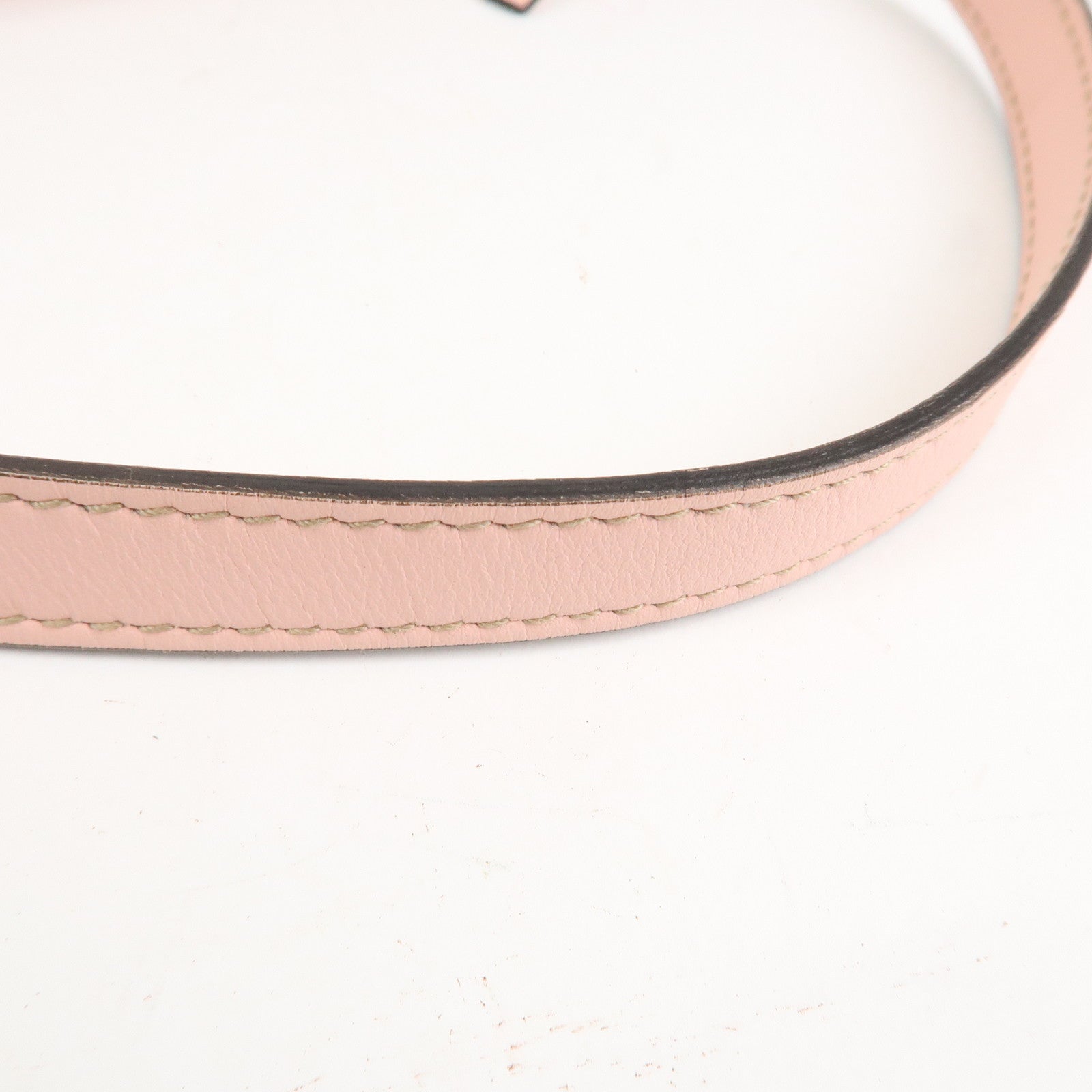 GUCCI Abbey GG Canvas Leather Hand Bag Pouch Pink Beige 145750 Used