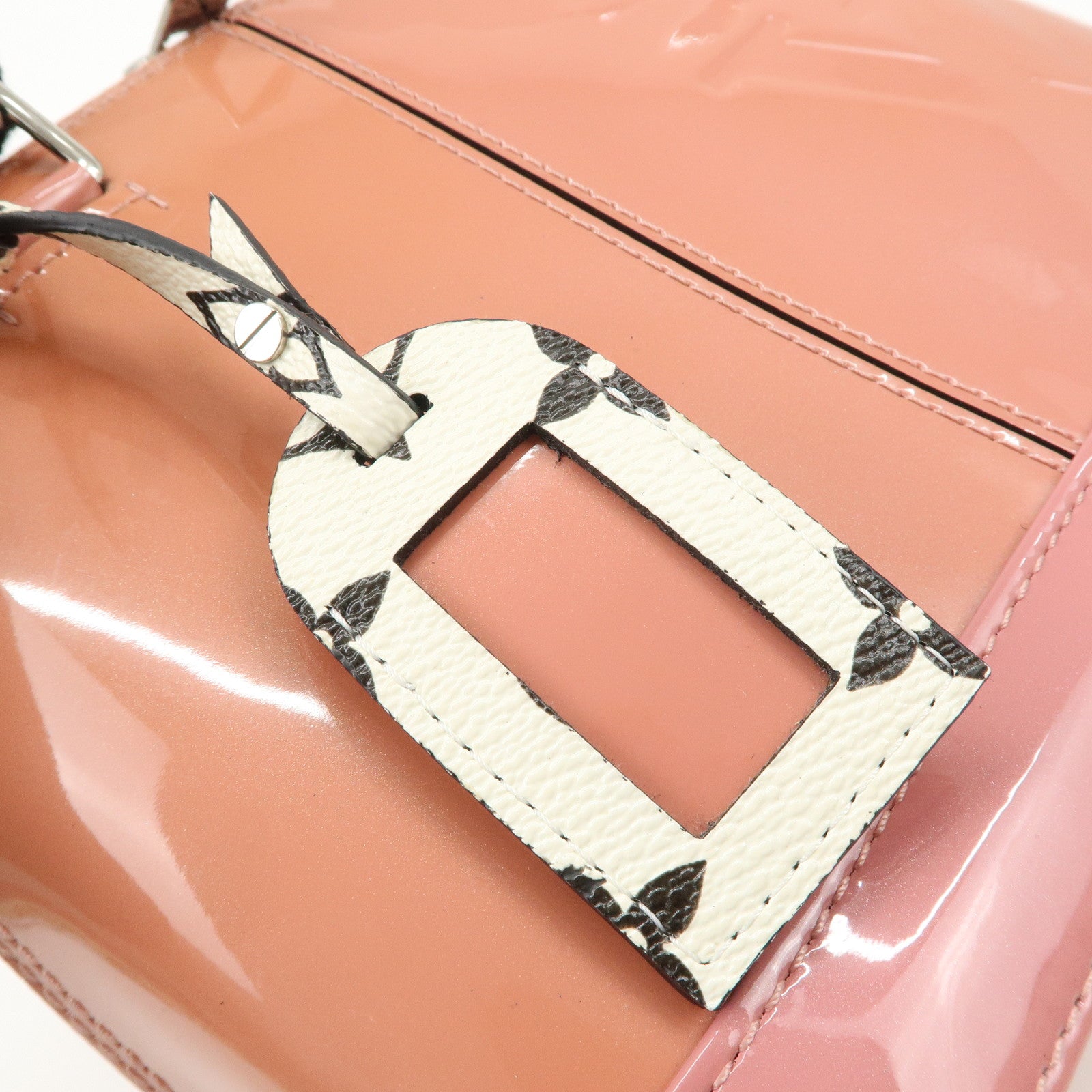 Louis Vuitton Vernis Miroir Alma BB 2Way Hand Bag Rose Splash M54704 Used