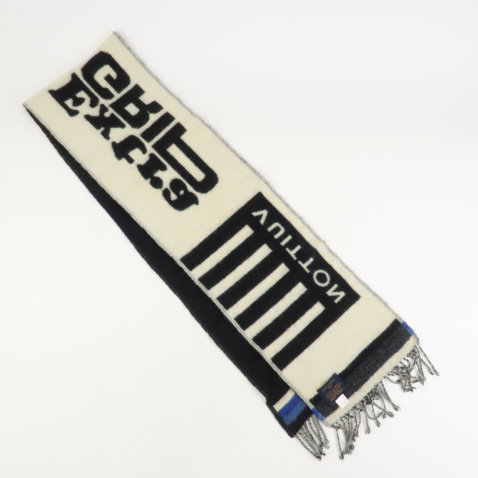 Louis Vuitton Echarpe LV Forward Cashmere Wool Scarf Black M73439