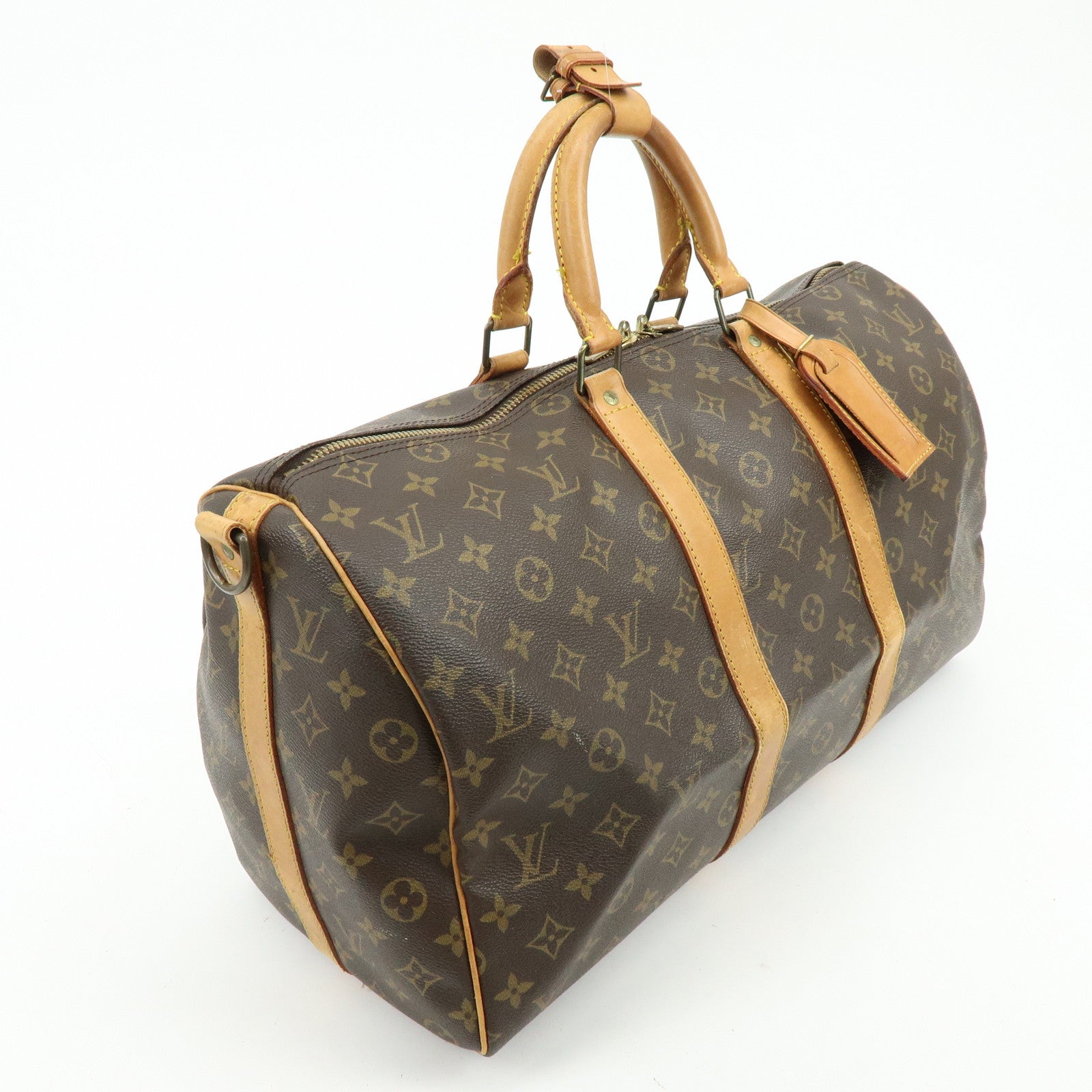 Louis Vuitton Monogram Keep All Bandouliere 45 Boston Bag M41418