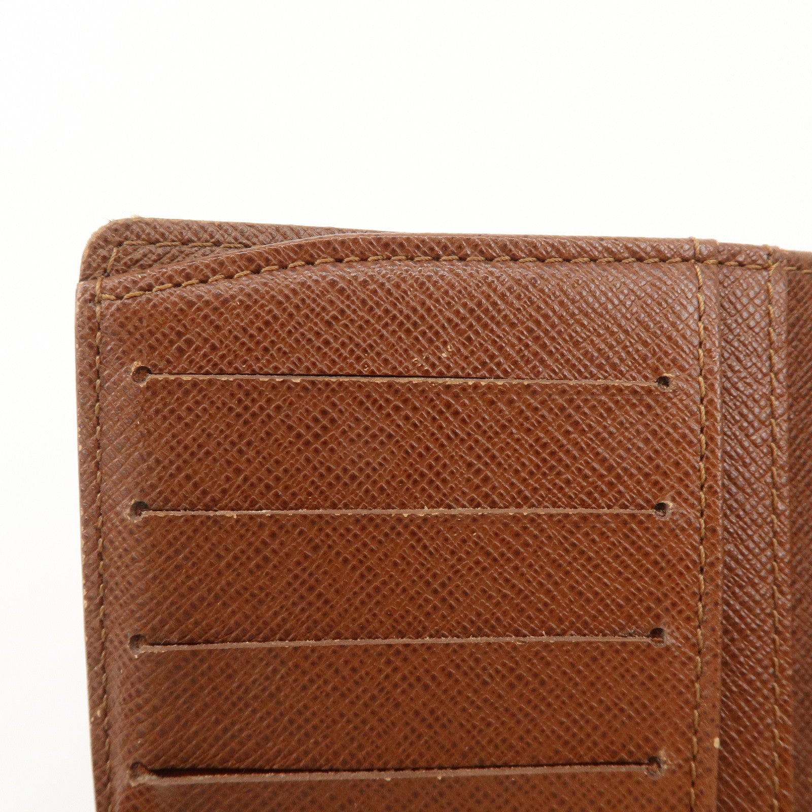 Louis Vuitton Monogram Porte Monnaie Viennois Wallet Brown M61663 Used