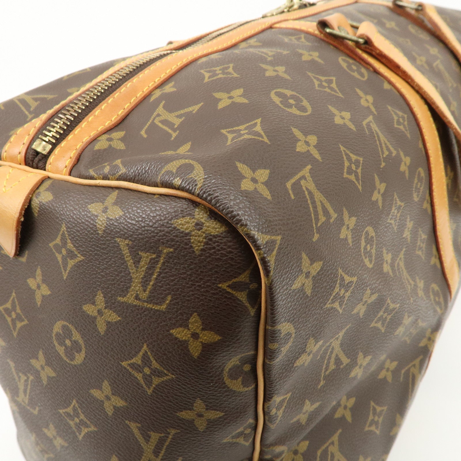 Louis Vuitton Monogram Sac Souple 55 Boston Bag Brown M41622
