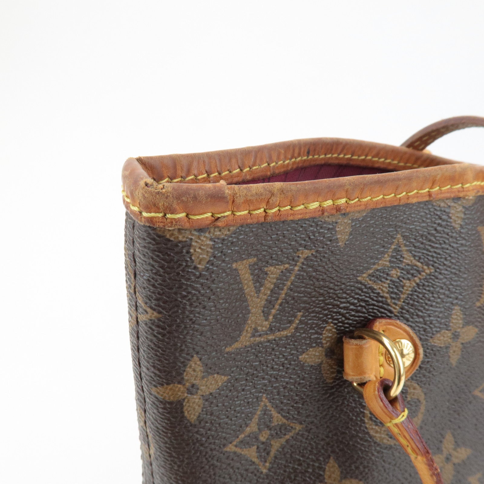Louis Vuitton Monogram Neverfull MM Tote Bag Fuchisia M40996