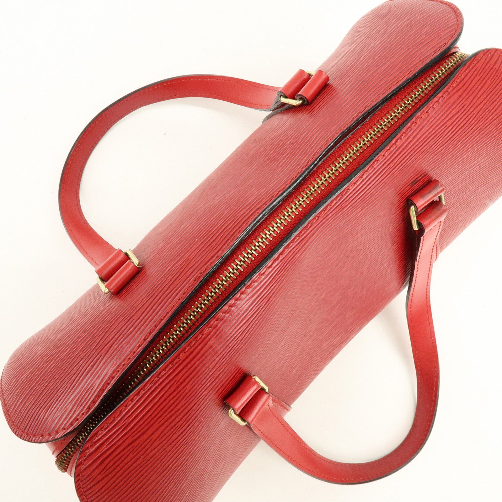 Louis Vuitton Epi Soufflot Hand Bag Castillian Red M52227