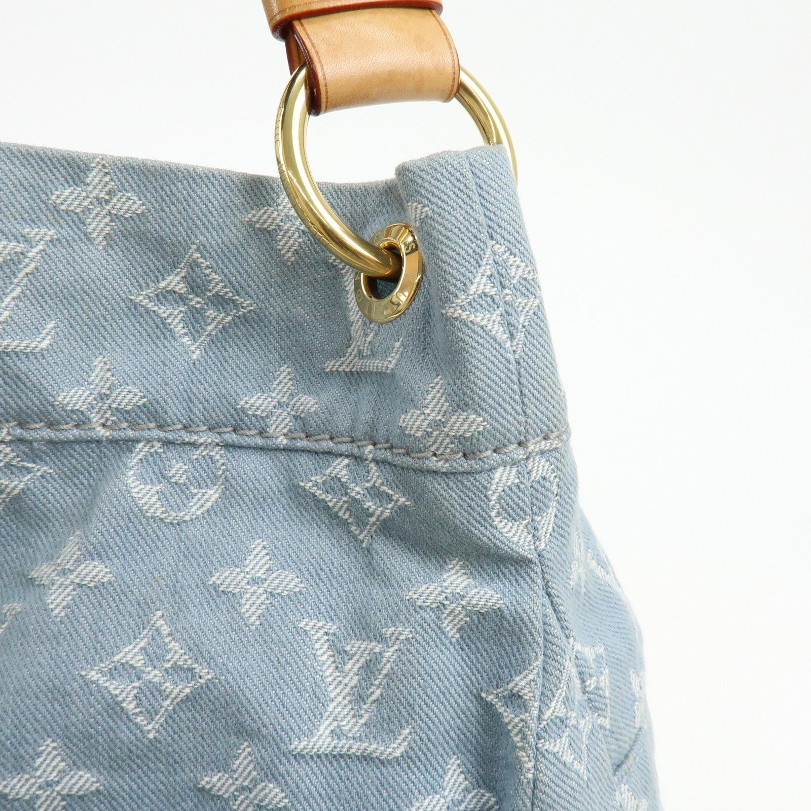 Louis Vuitton Monogram Denim Daily GM Shoulder Bag Blue M40492