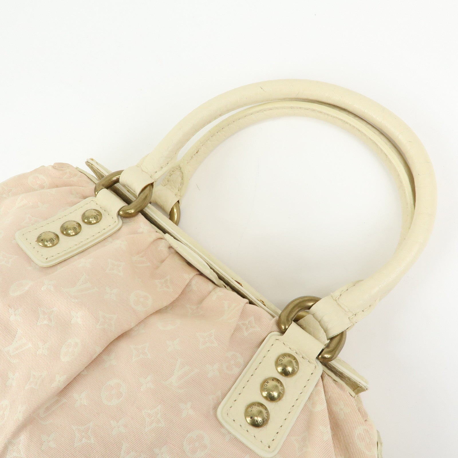 Louis Vuitton Monogram Mini Lin Trapeze PM Canvas Hand Bag M40062