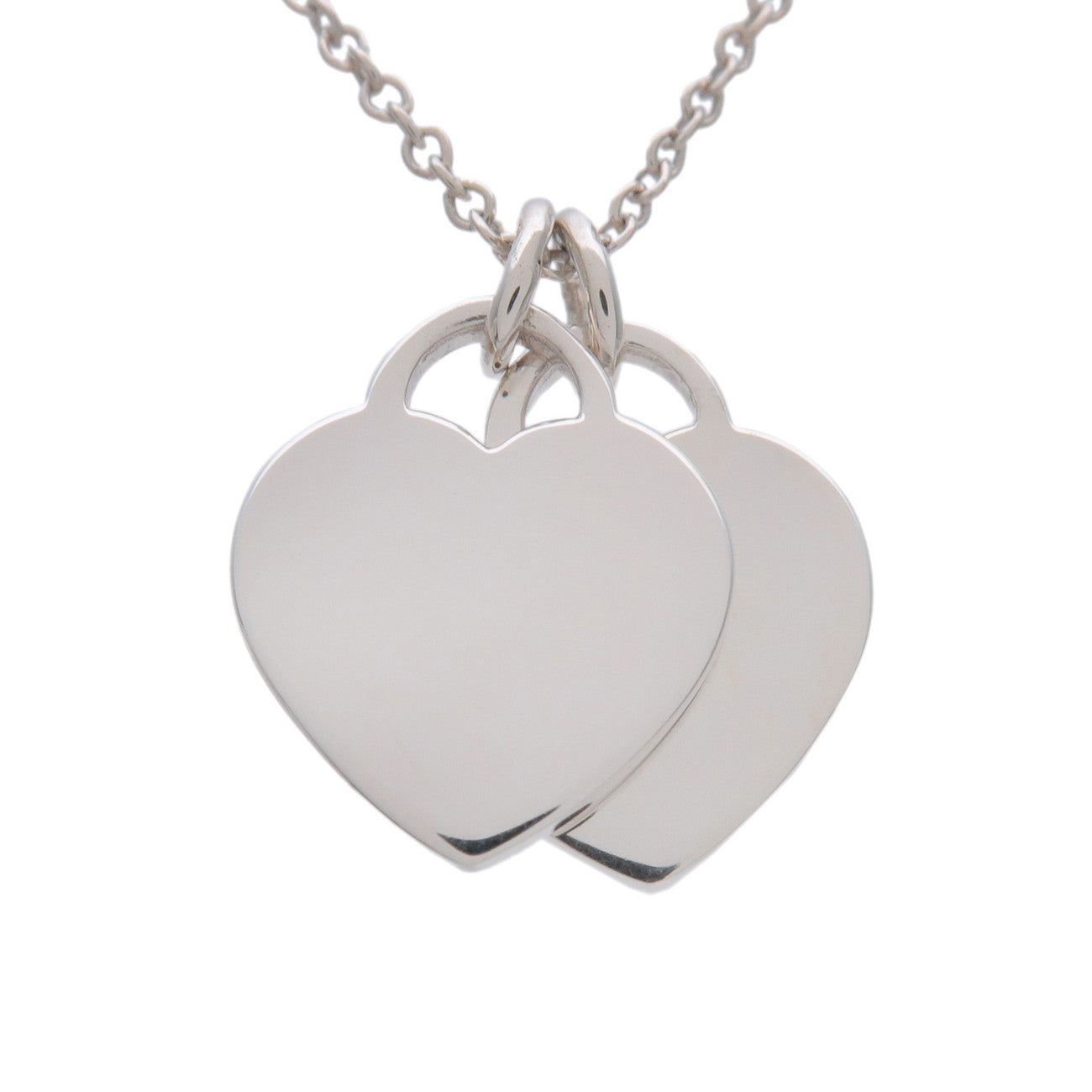 Tiffany & Co Return to Tiffany Mini Double Heart Tag Necklace SV925