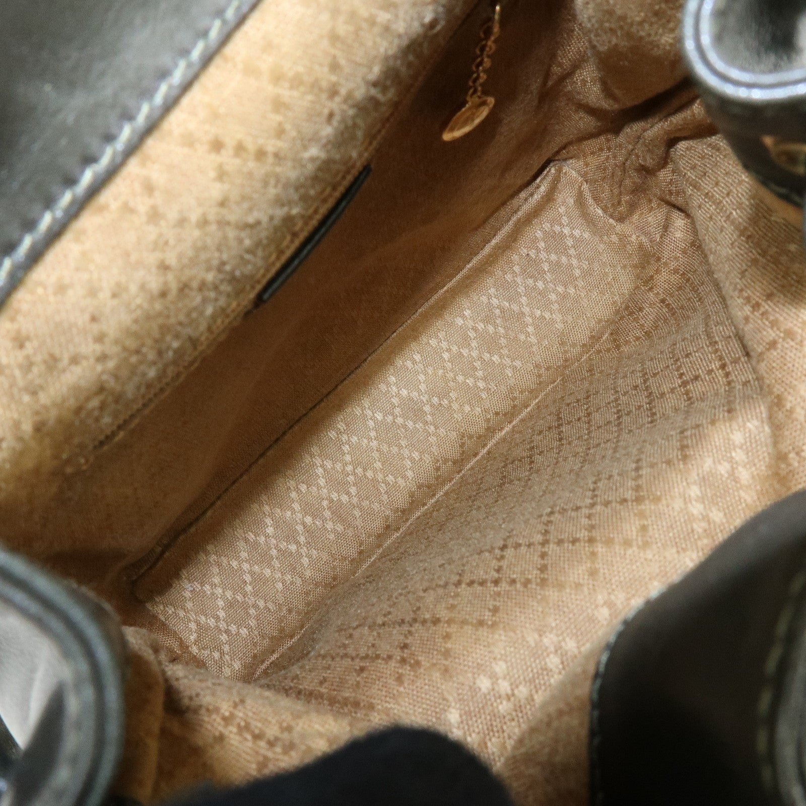GUCCI Bamboo Leather Backpack Rucksack Khaki 003・1705・0030
