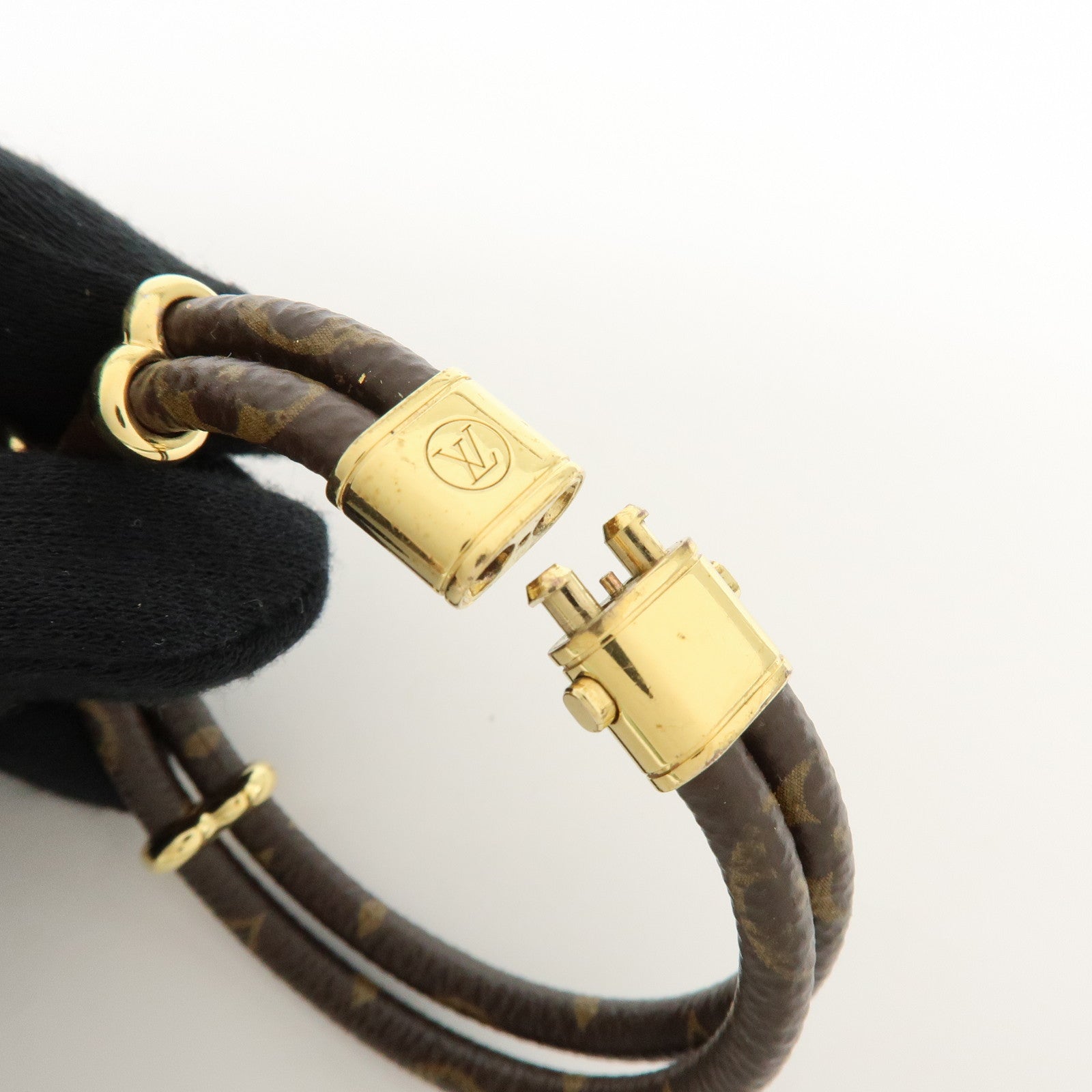 Louis Vuitton Monogram Keep It Twice Canvas Bracelet Brown M6640