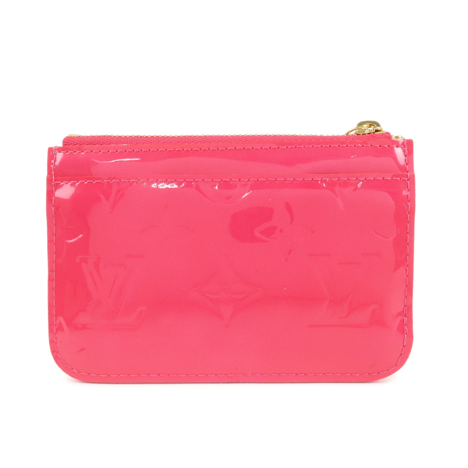 Louis Vuitton Monogram Vernis Leather Pochette Cles NM Rose Pop M93637 Used