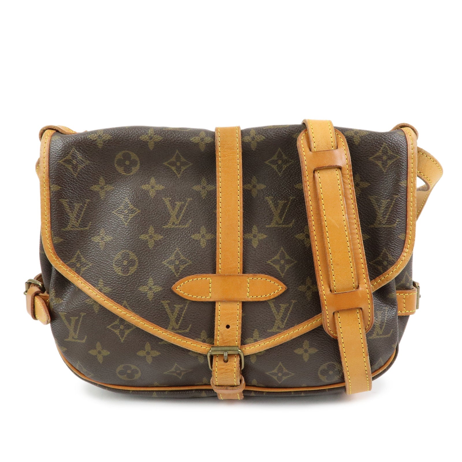 Louis Vuitton Monogram Saumur 30 Canvas Shoulder Bag Brown M42256