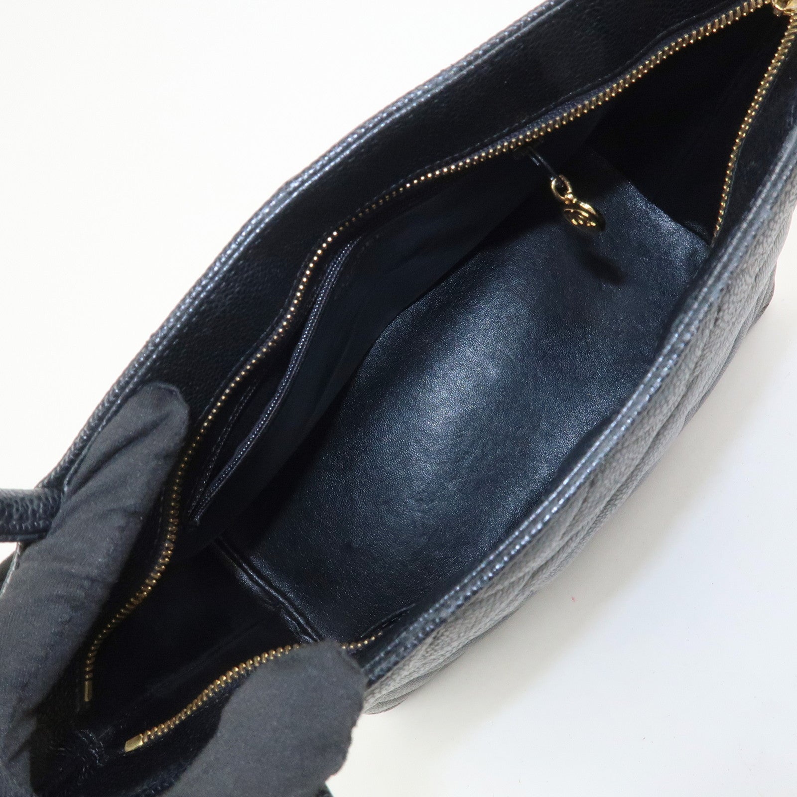 CHANEL Matelasse Caviarskin Medallion Tote Bag Hand Bag A01804