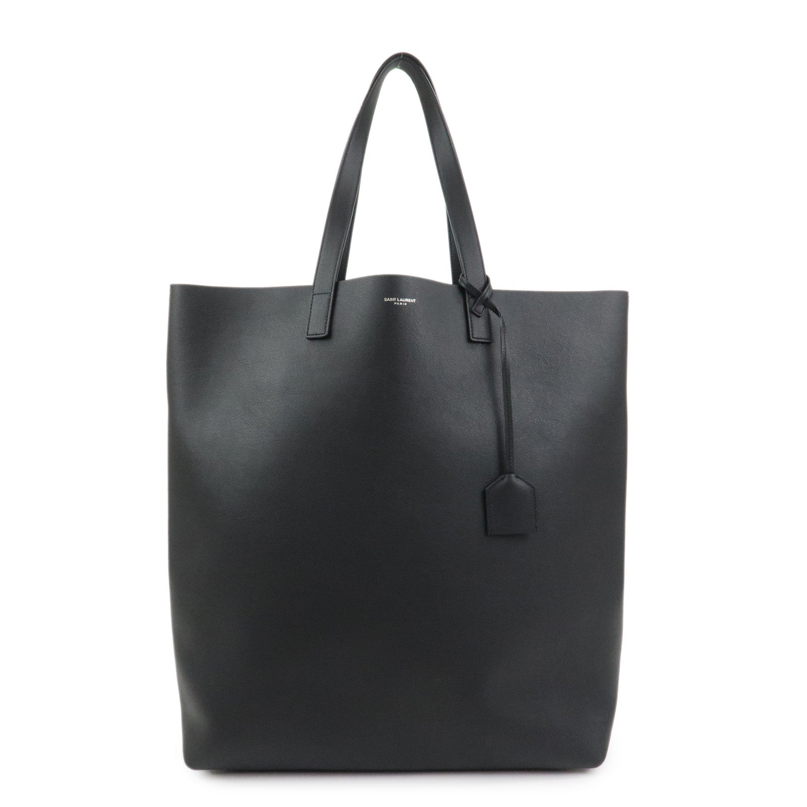Saint Laurent Leather Tote Bag Shoulder Bag Black