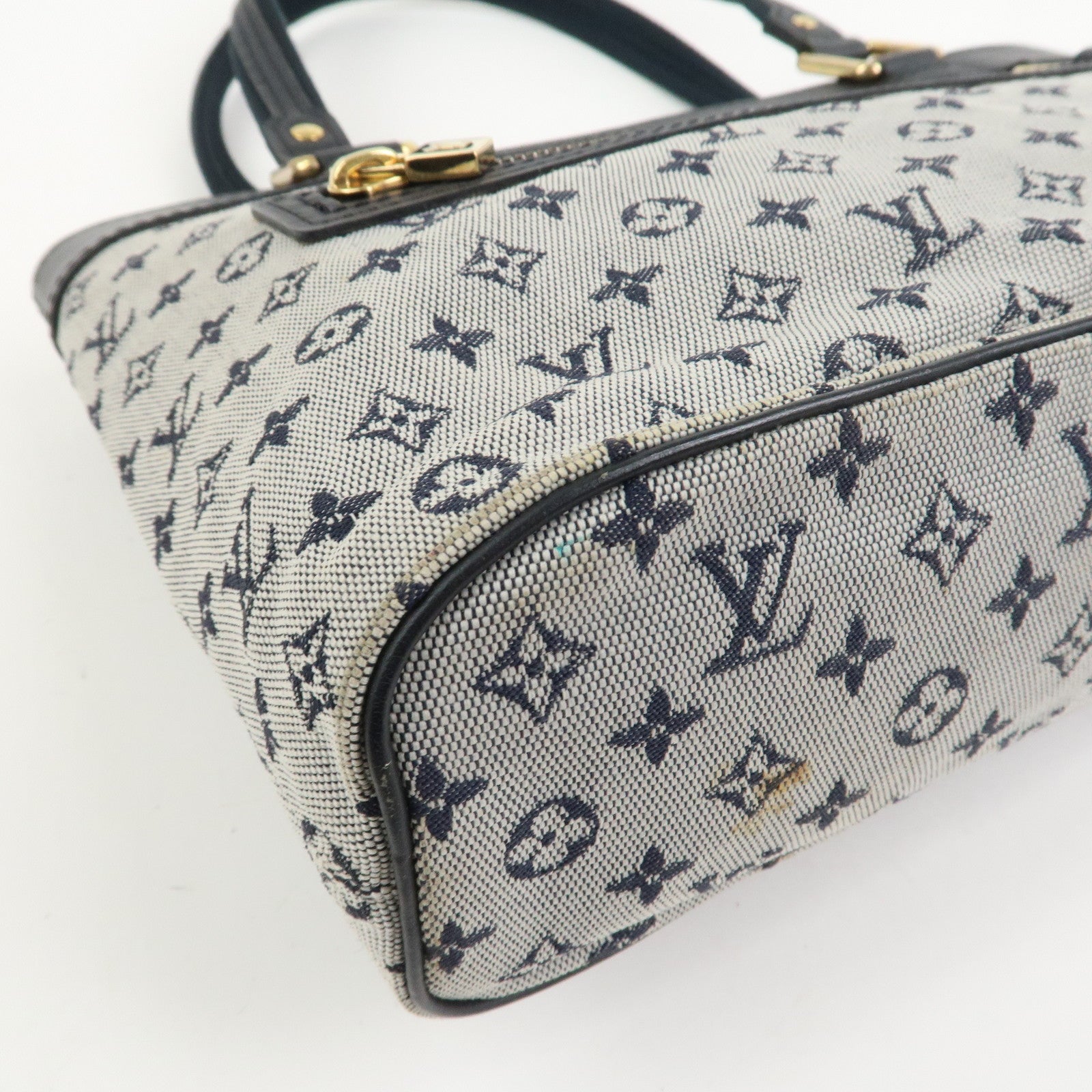 Louis Vuitton Monogram Mini Lin Lucille PM Hand Bag Blue M92676