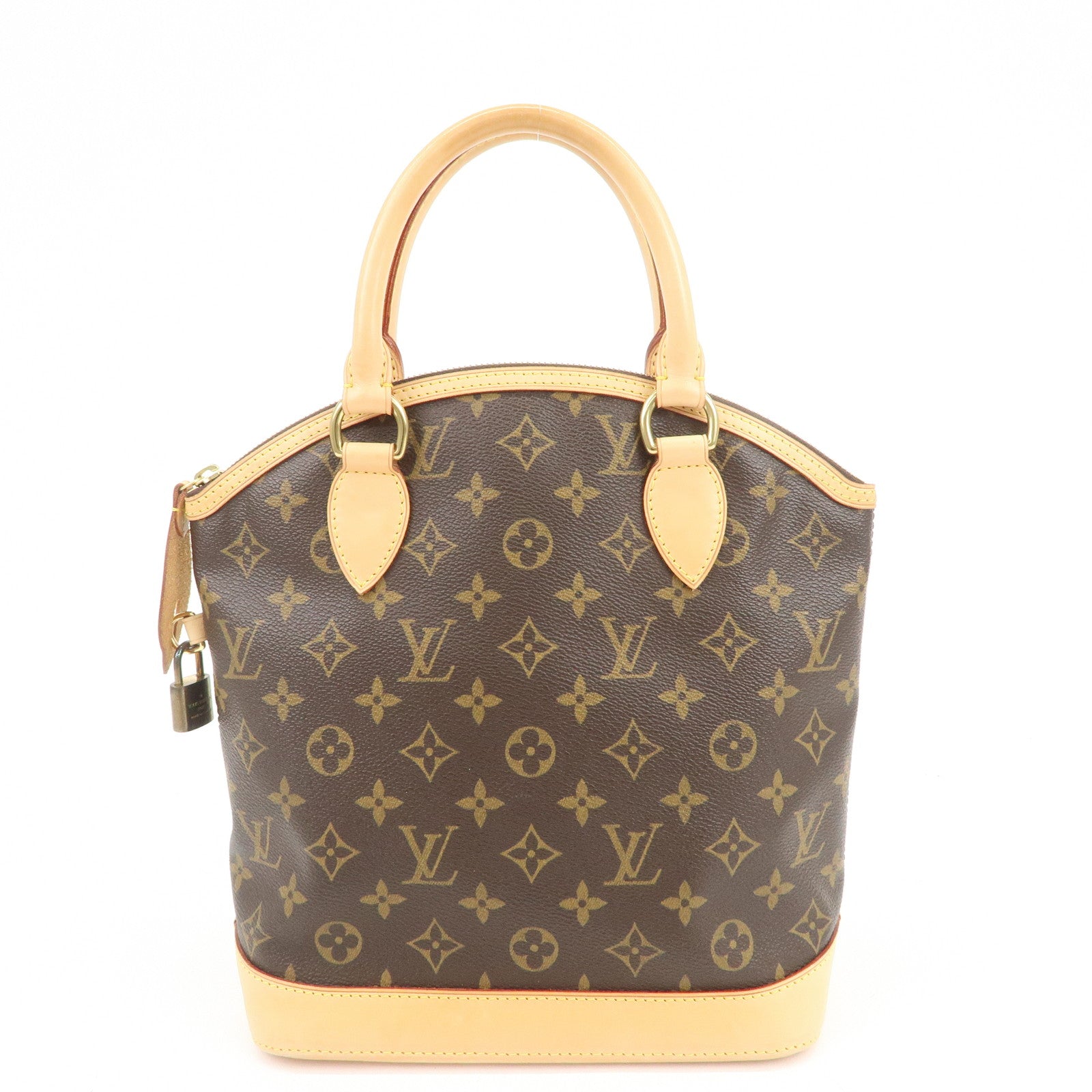 Louis Vuitton Monogram Lockit Hand Bag Brown M40102