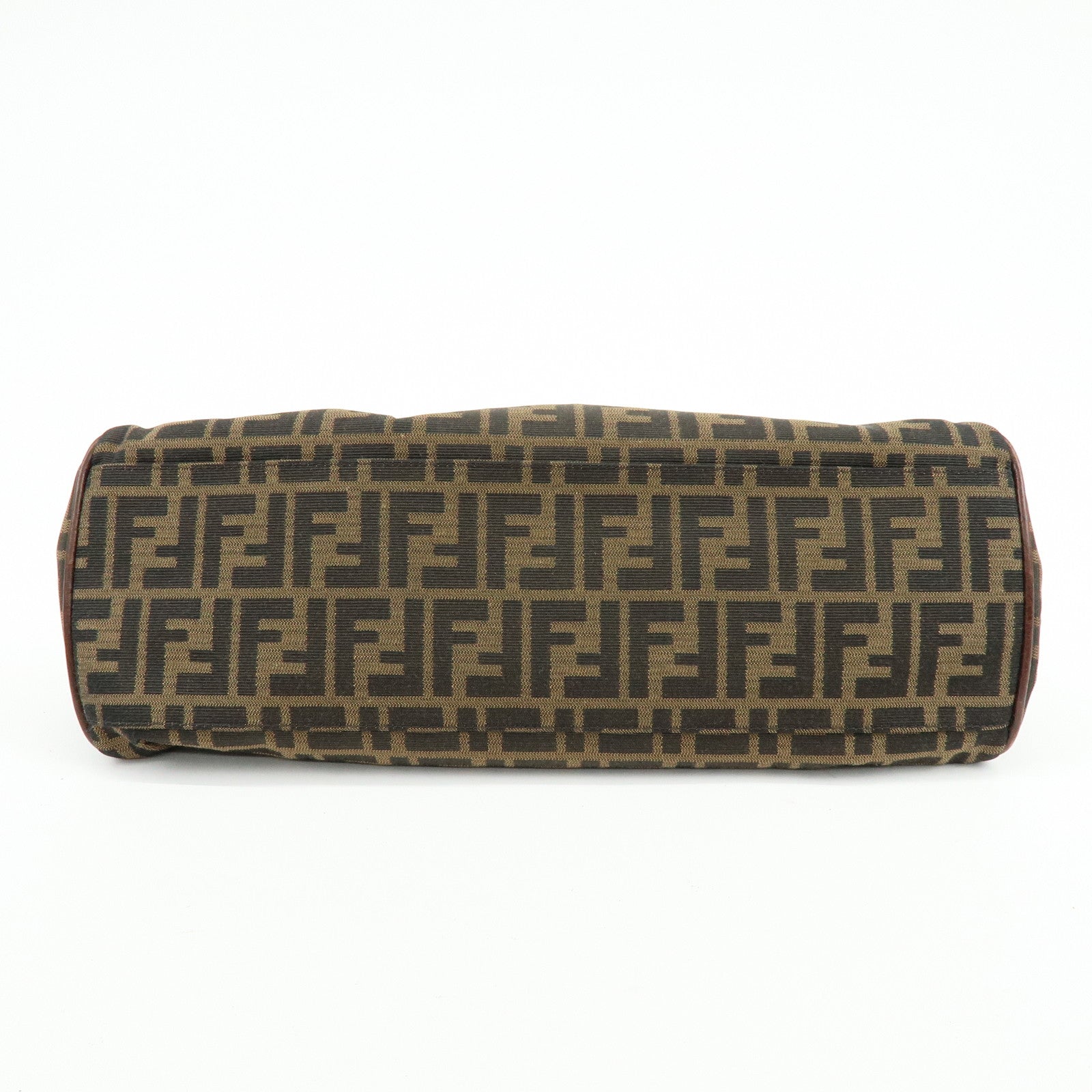 FENDI Zucca Ethnico Canvas Leather Tote Bag Shoulder Bag 8BN162