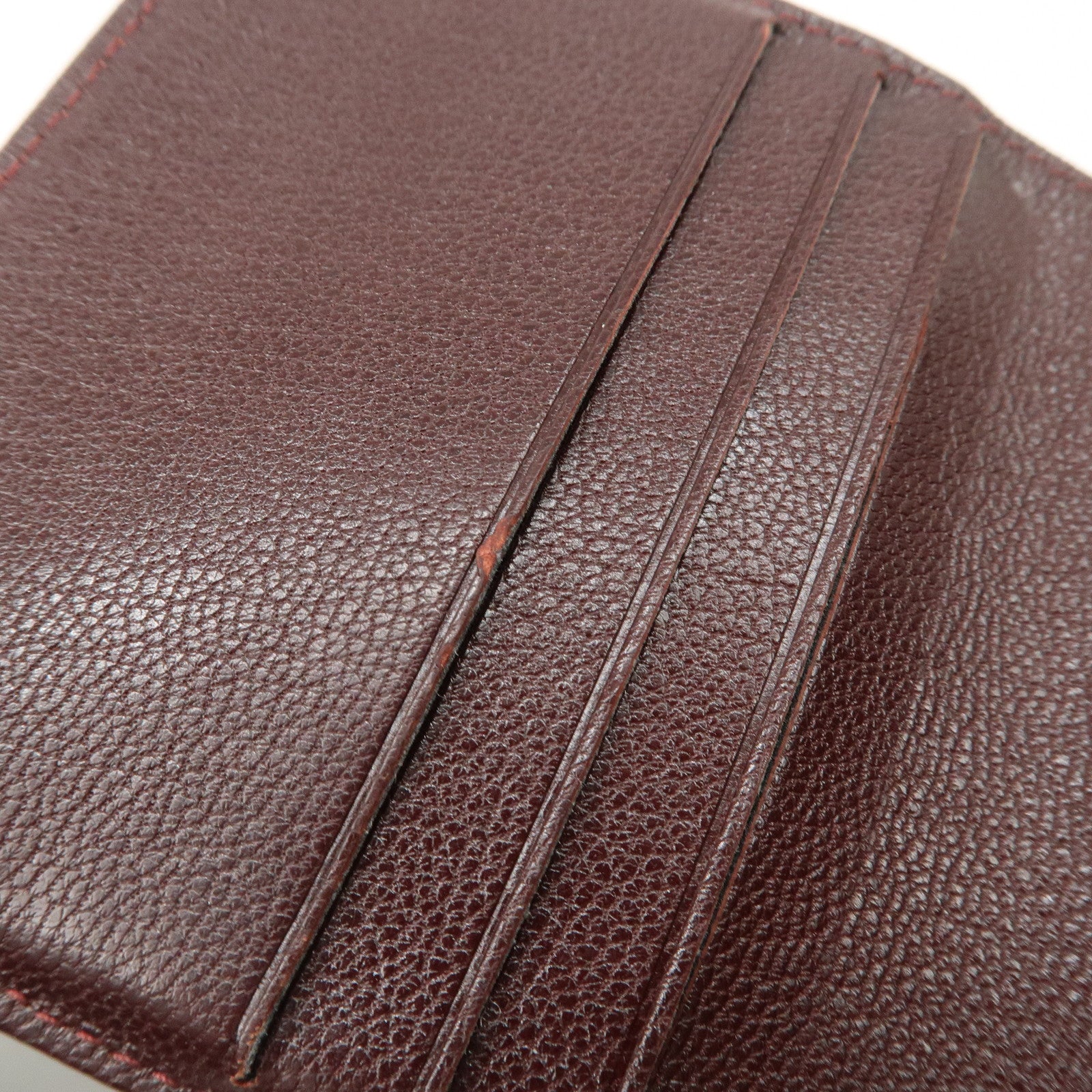 CHANEL Bicolore W Hook Leather Compact Wallet Black A33910 Used