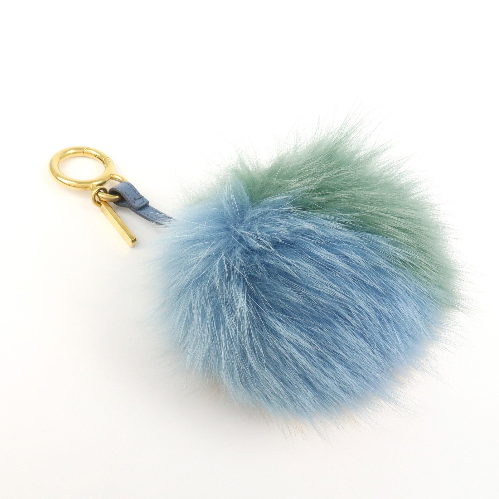 FENDI Pom Pom Fur Key Chain Bag Charm Pink Green Blue 7AR259