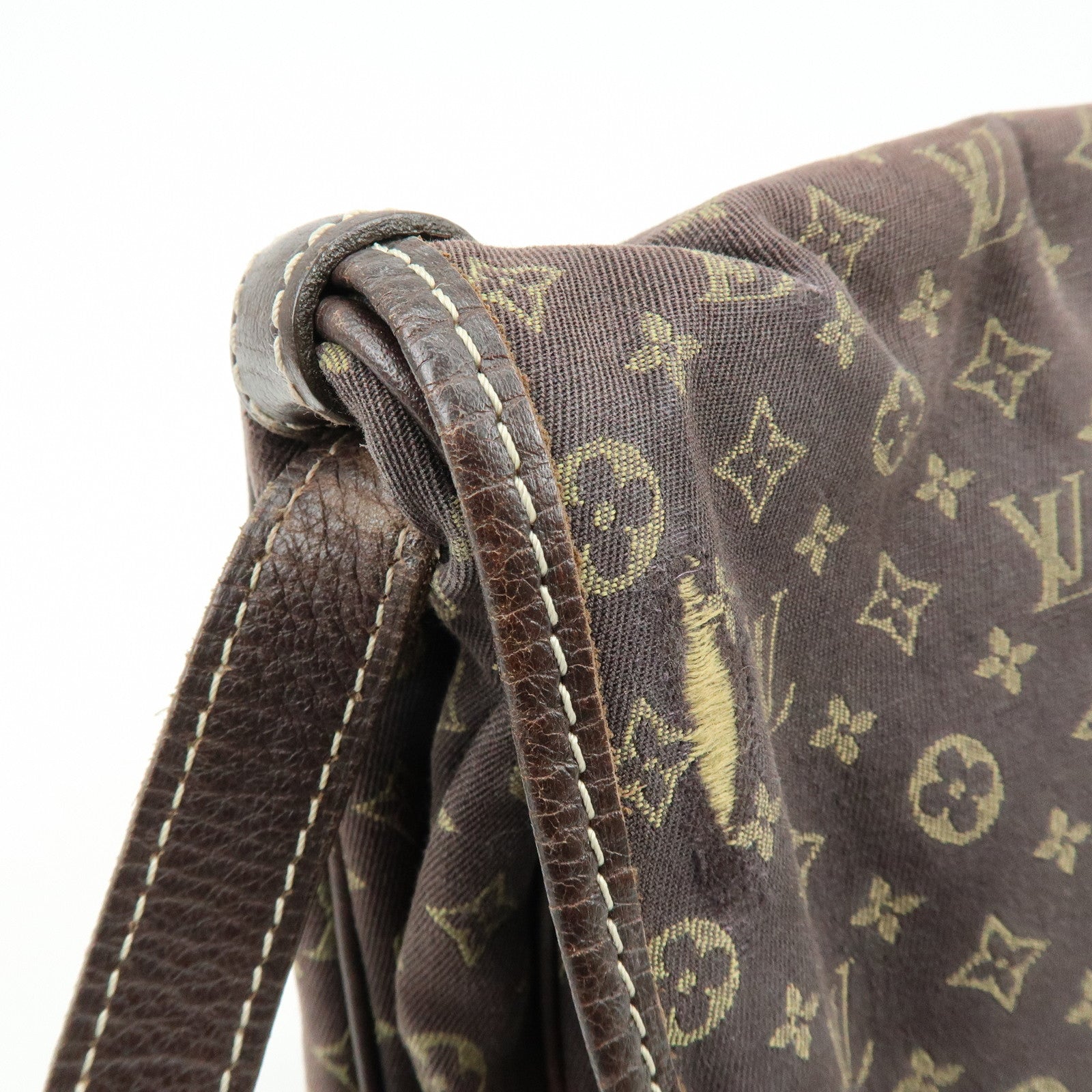 Louis Vuitton Monogram Mini Lin Saumur 30 Shoulder Bag Ebene M95227