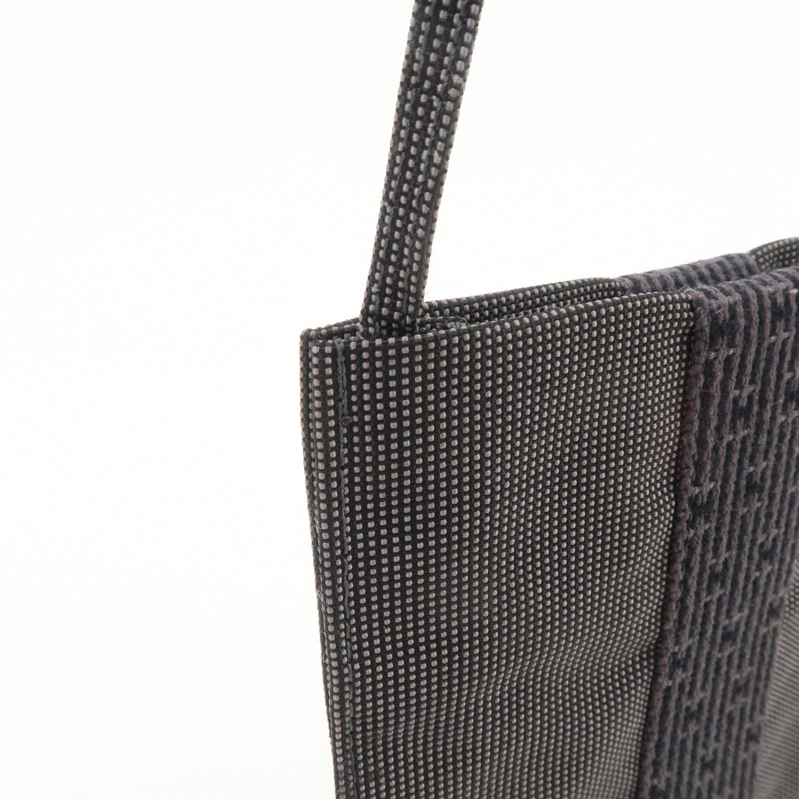 HERMES Herline Herbag Canvas Shoulder Bag Crossbody Bag Black