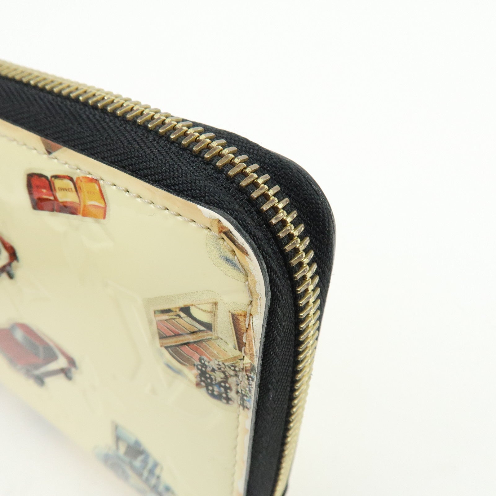 Louis Vuitton Monogram Vernis Zippy Wallet Sticker Print M50370