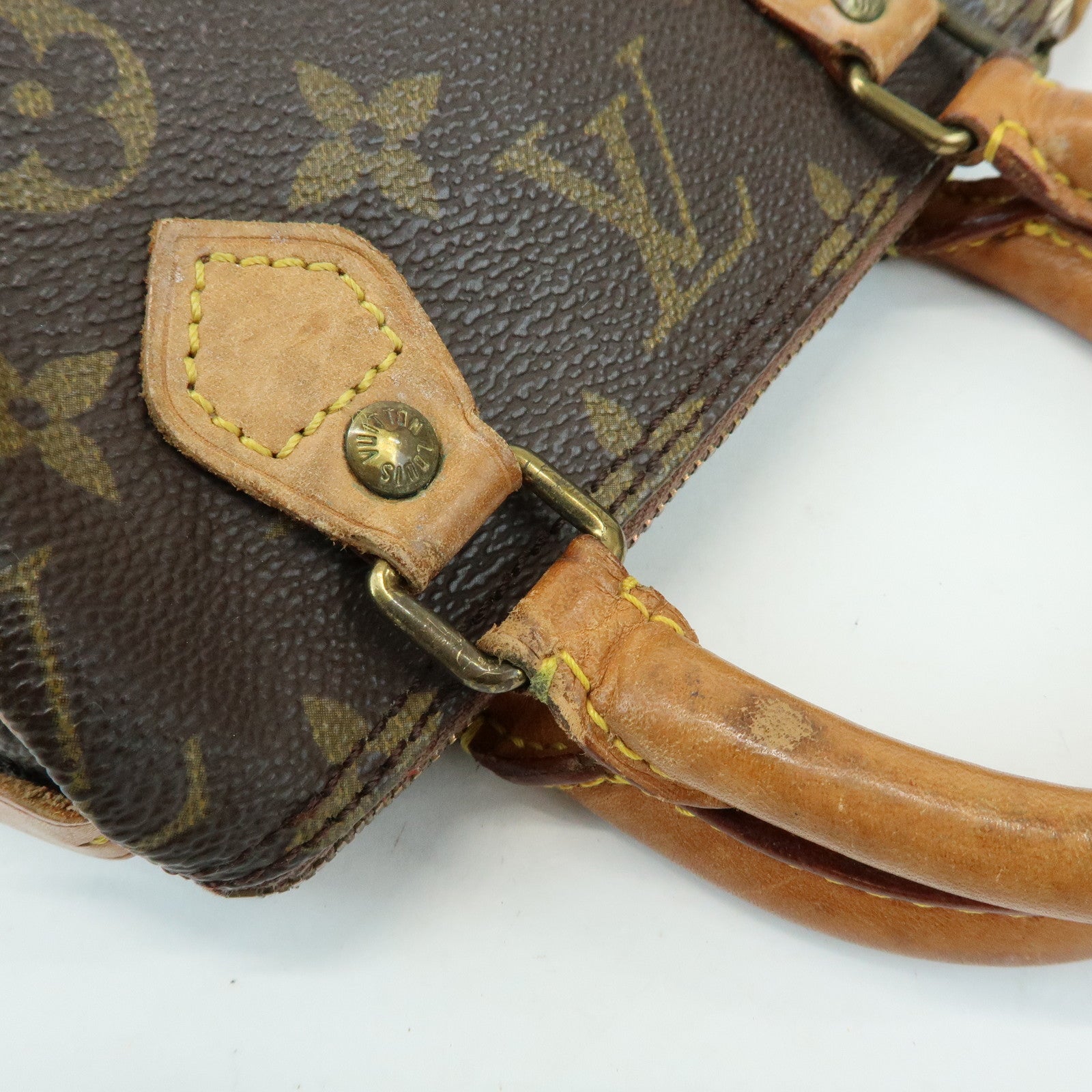 Louis Vuitton Monogram Mini Speedy Hand Shoulder Bag Brown M41534