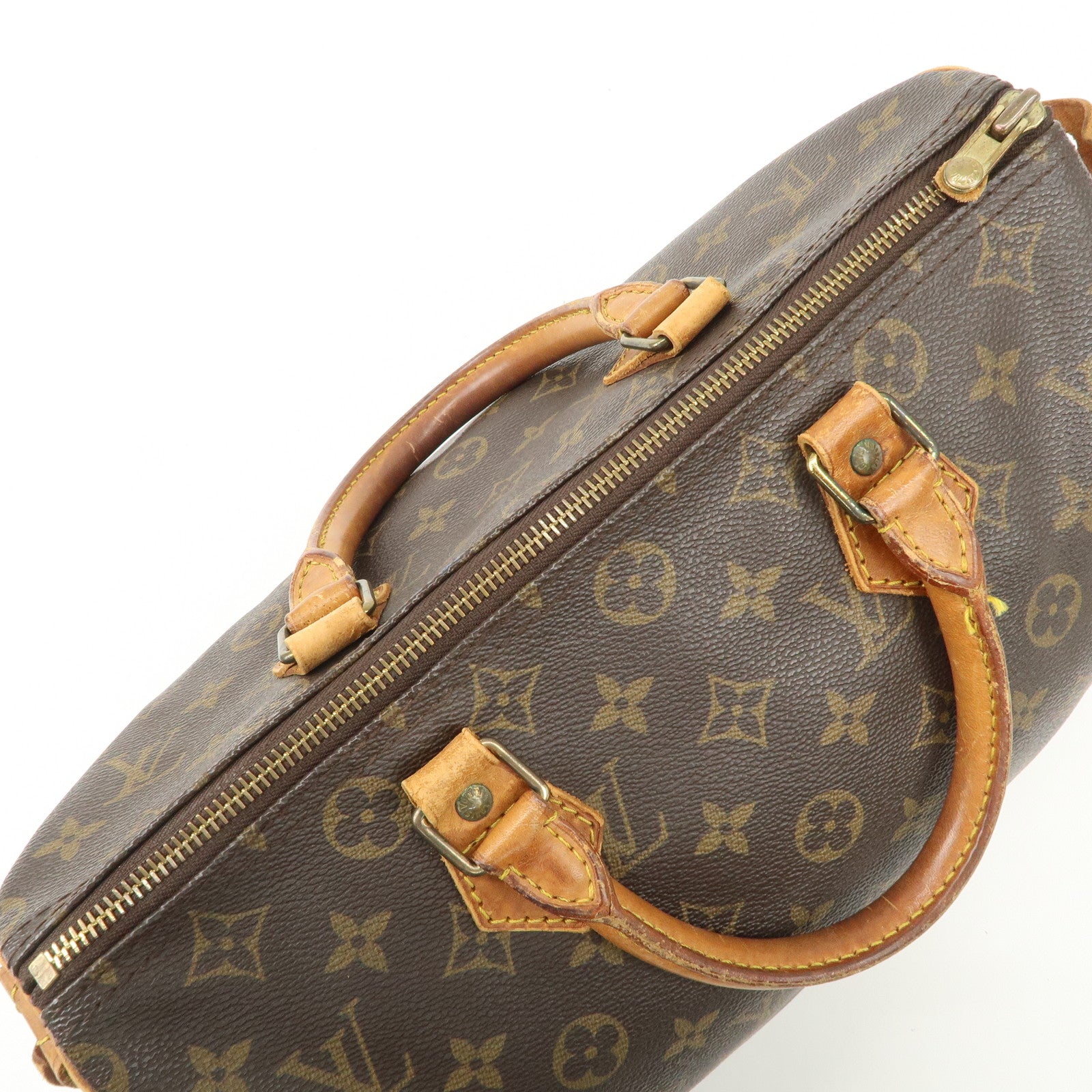 Louis Vuitton Monogram Speedy 30 Hand Bag Boston Bag Brown M41526 Used