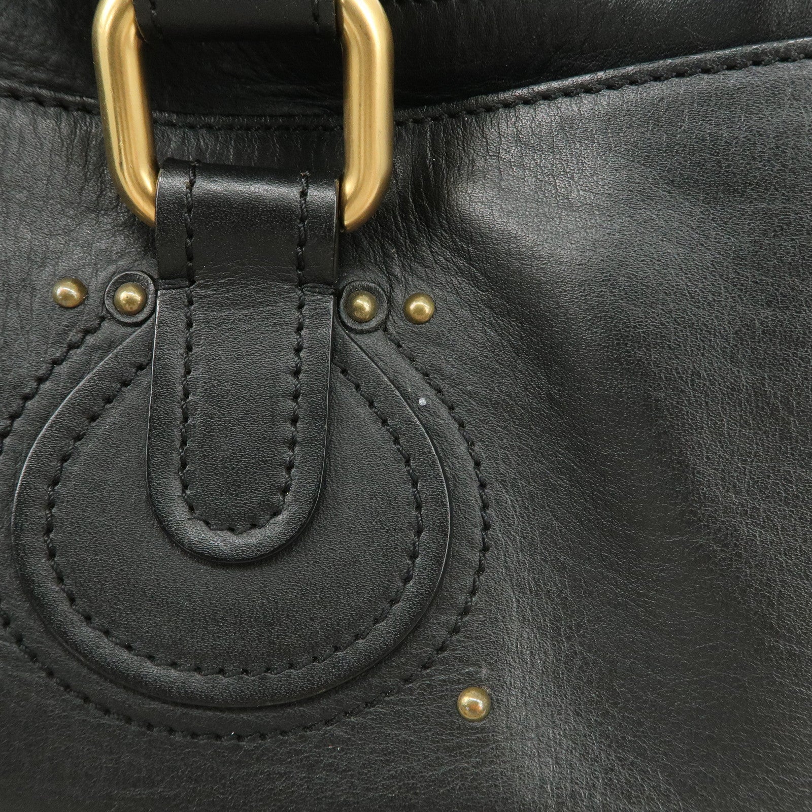 Chloe Paddington Leather Hand Bag Shoulder Bag Black