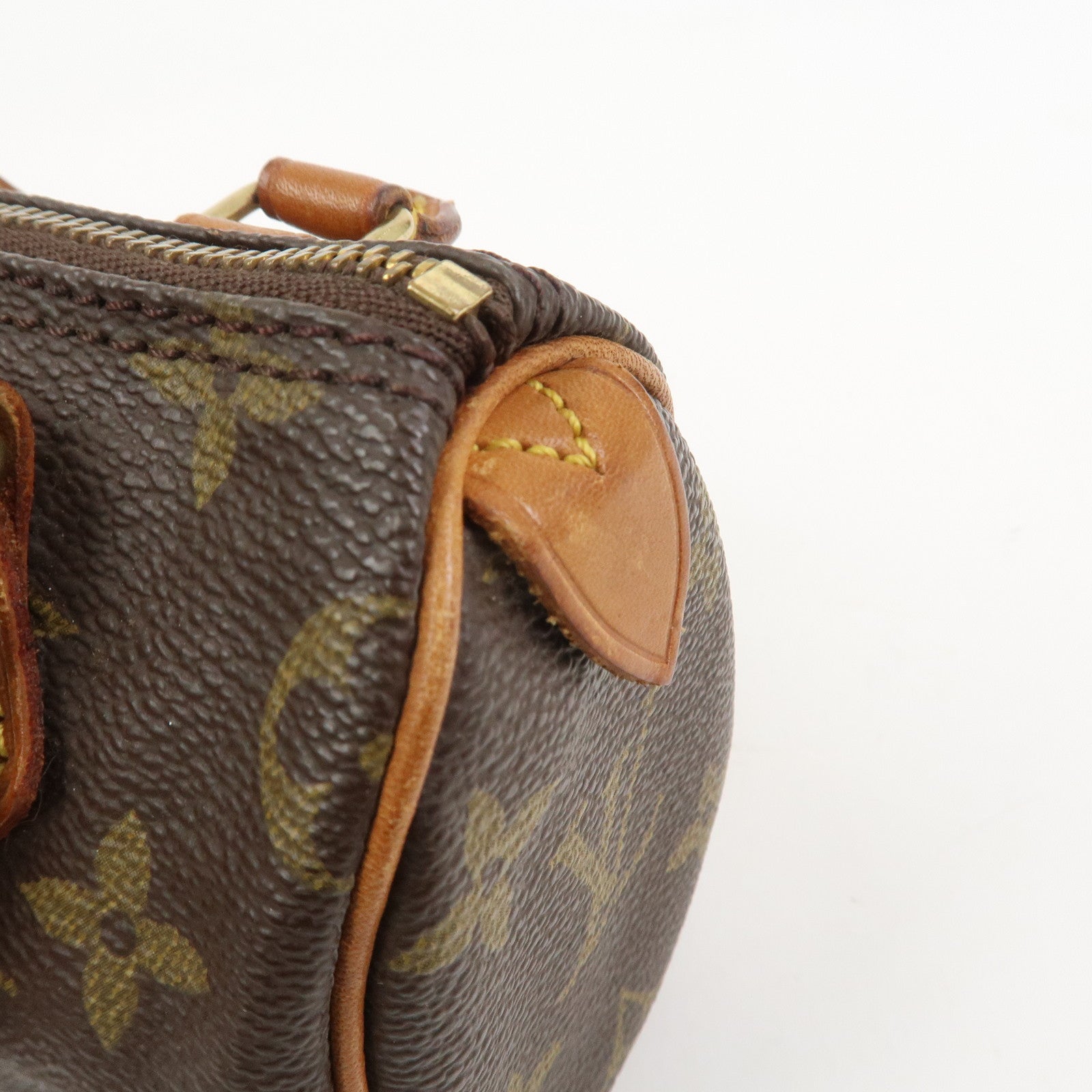Louis Vuitton Monogram Mini Speedy Hand Bag Brown M41534