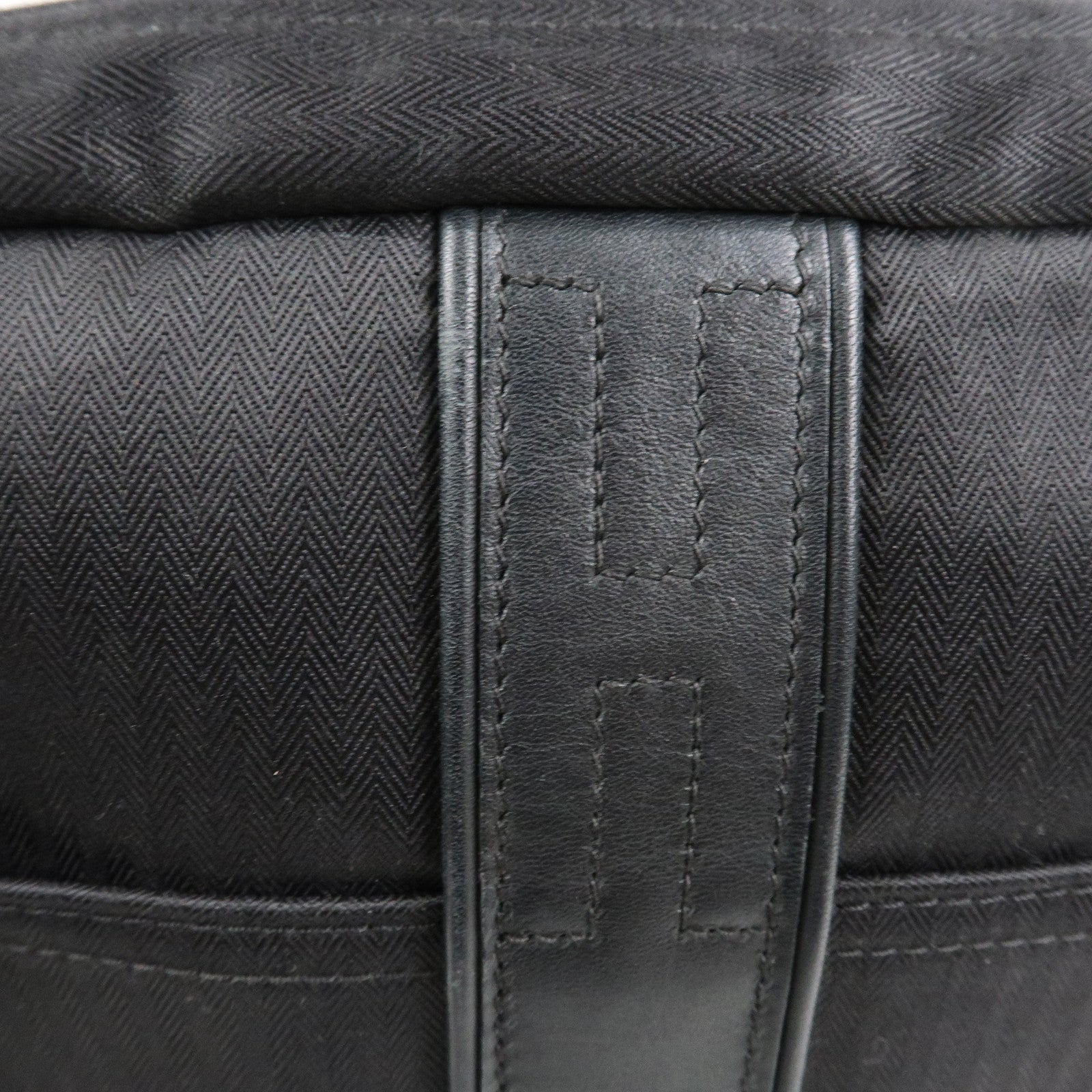 HERMES Toile Chevrons Leather Acapulco Bandouliere Shoulder Bag MM