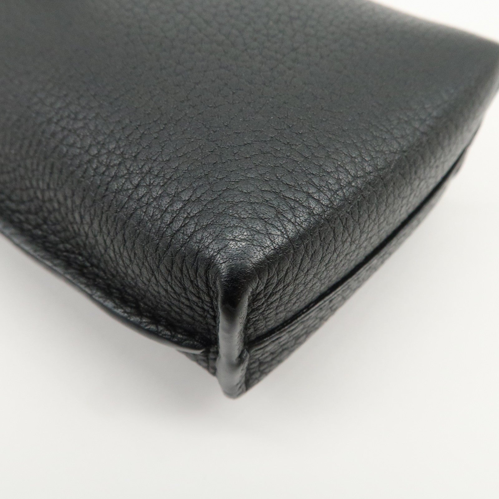 LOEWE Anagram Logo Calf Leather Shoulder Bag Crossbody Bag Black