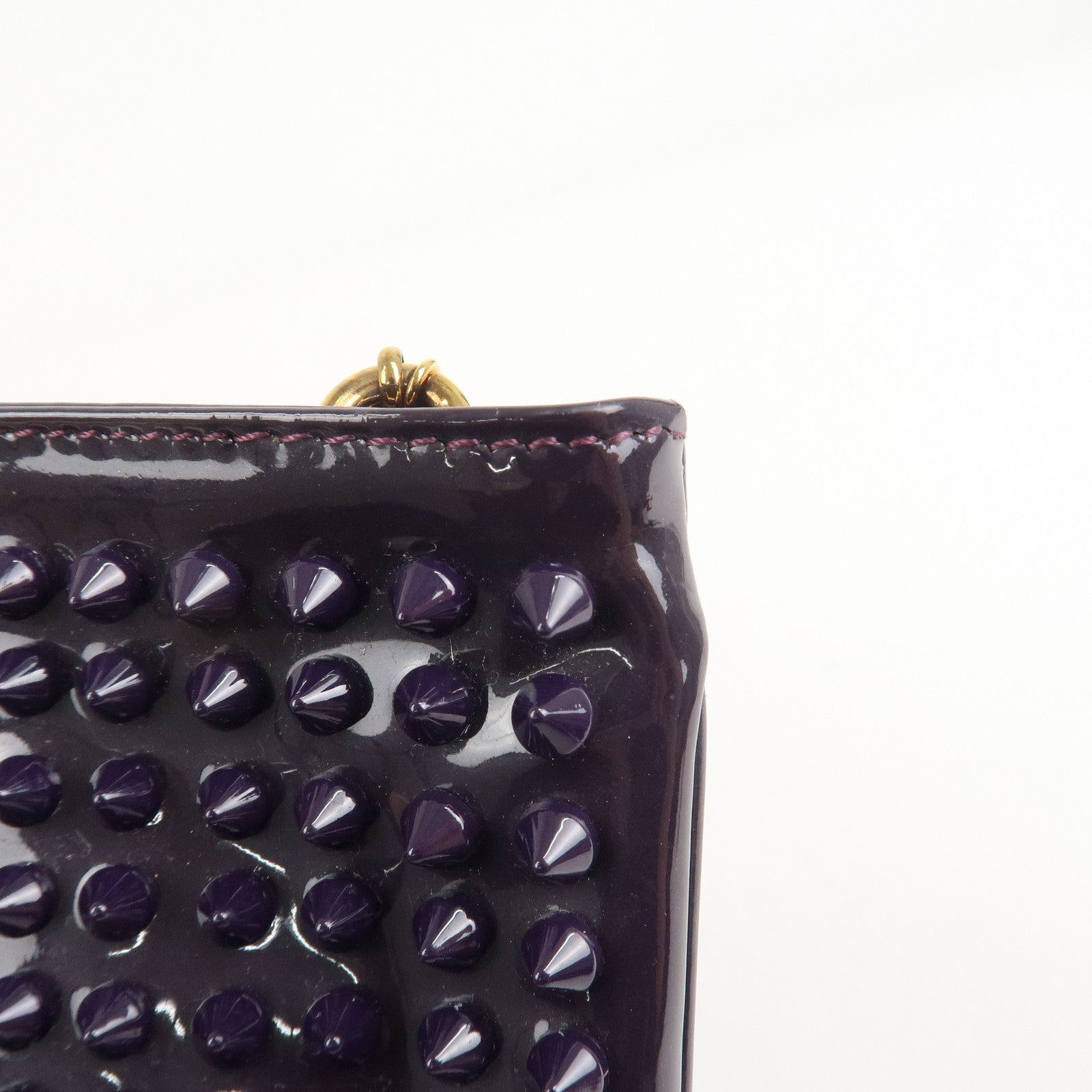 Christian Louboutin Vinyl 2Way Bag Chain Shoulder Bag Purple