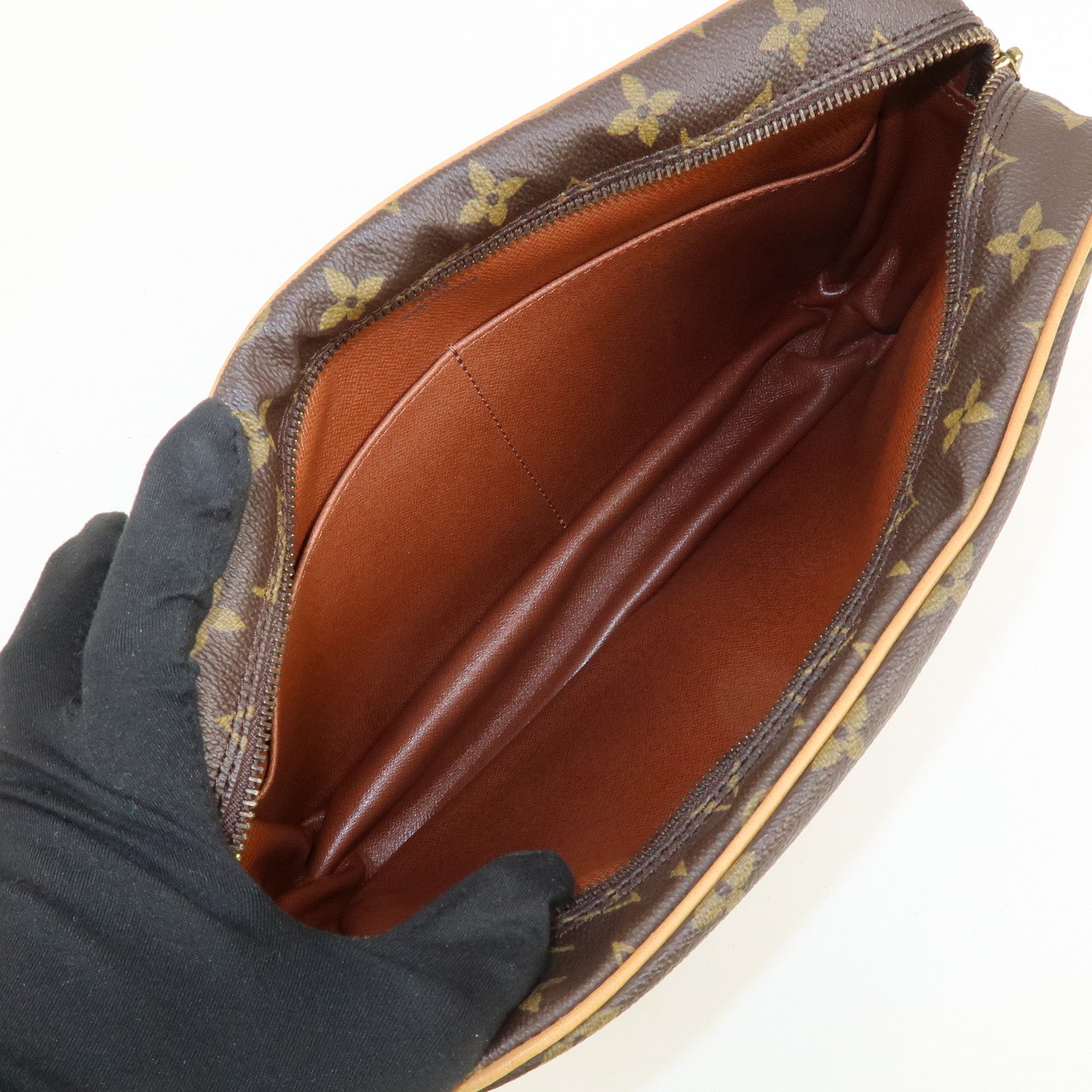 Louis Vuitton Monogram Compiegne 28 Pouch Clutch Bag Brown M51845 Used