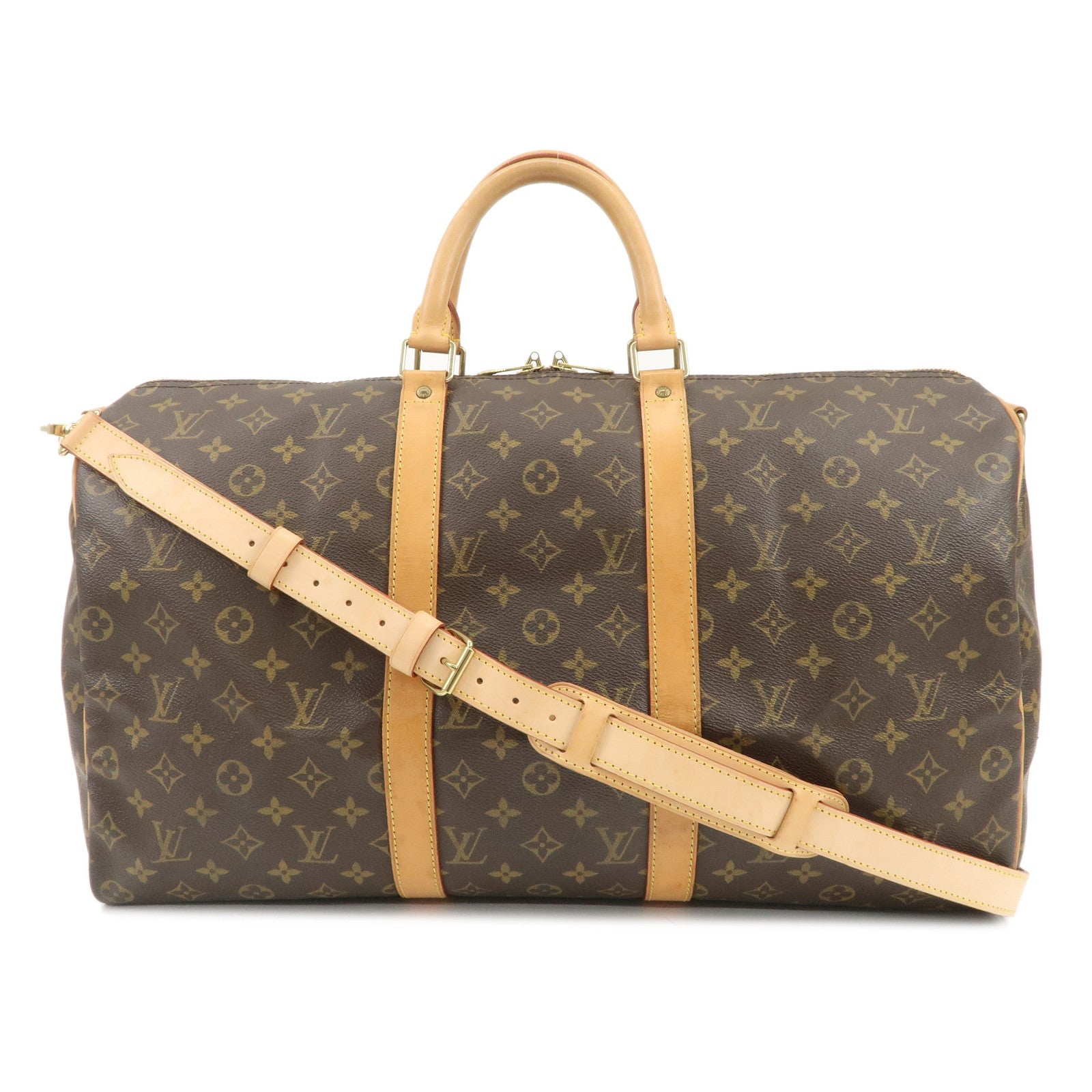 Louis Vuitton Monogram Keep All Bandouliere 50 Boston Bag M41416