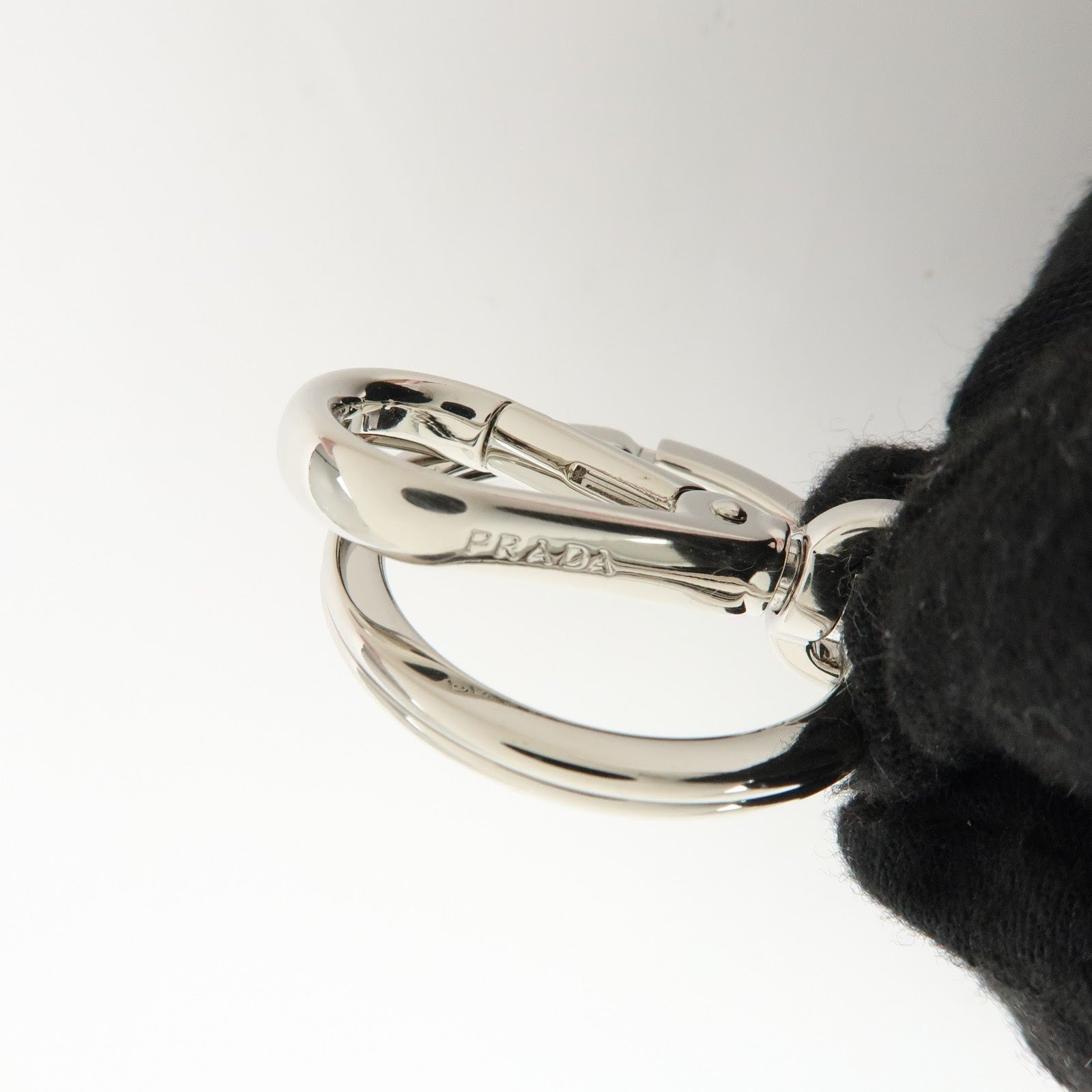 PRADA Beear Polyester Metal Bear Brick Racoon Bag Charm Grey 1ARH56
