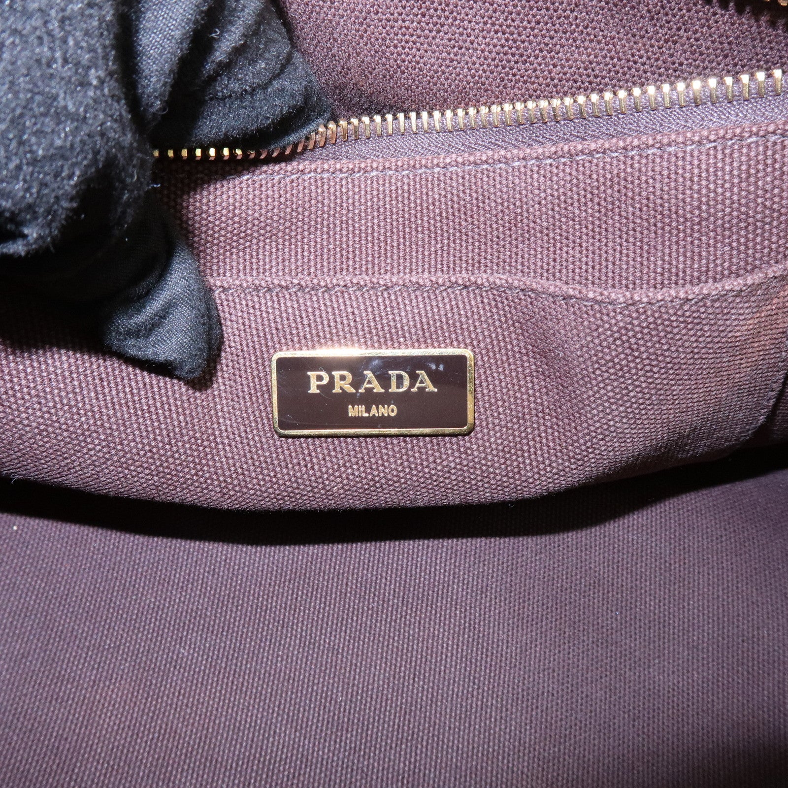 PRADA Canapa Triangle Logo Canvas 2Way Hand Bag Shoulder Bag B2642B