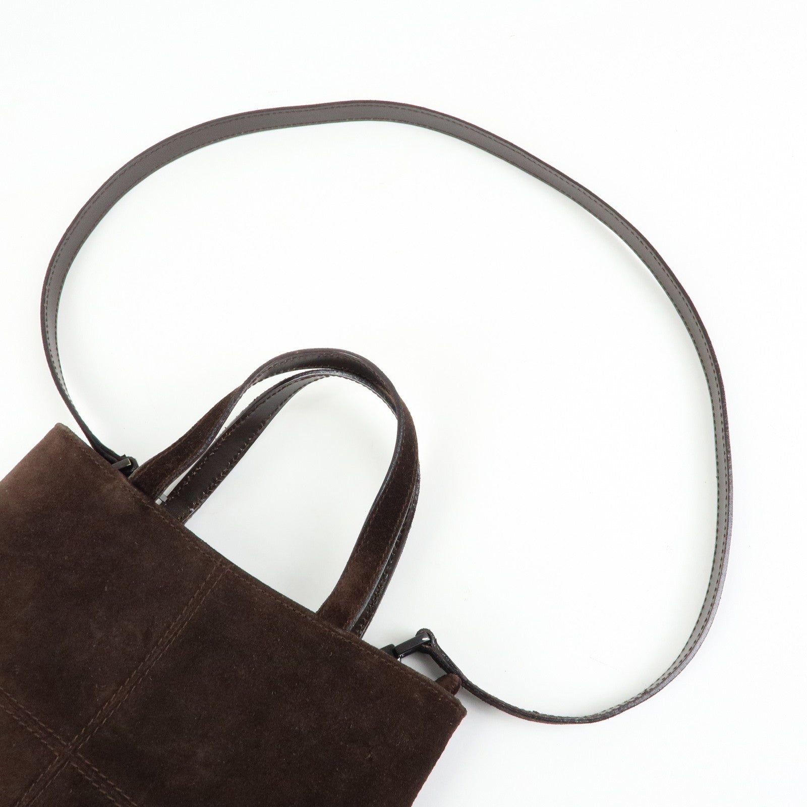 GUCCI Sylvie Suede 2Way Bag Shoulder Hand Bag Brown 000-2113-0553