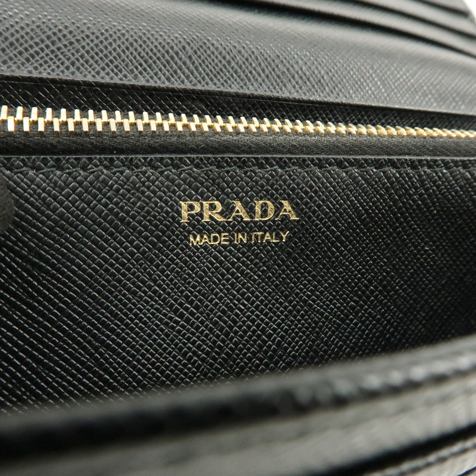 PRADA Triangle Logo Saffiano Leather Flap Long Wallet Black 1MH132