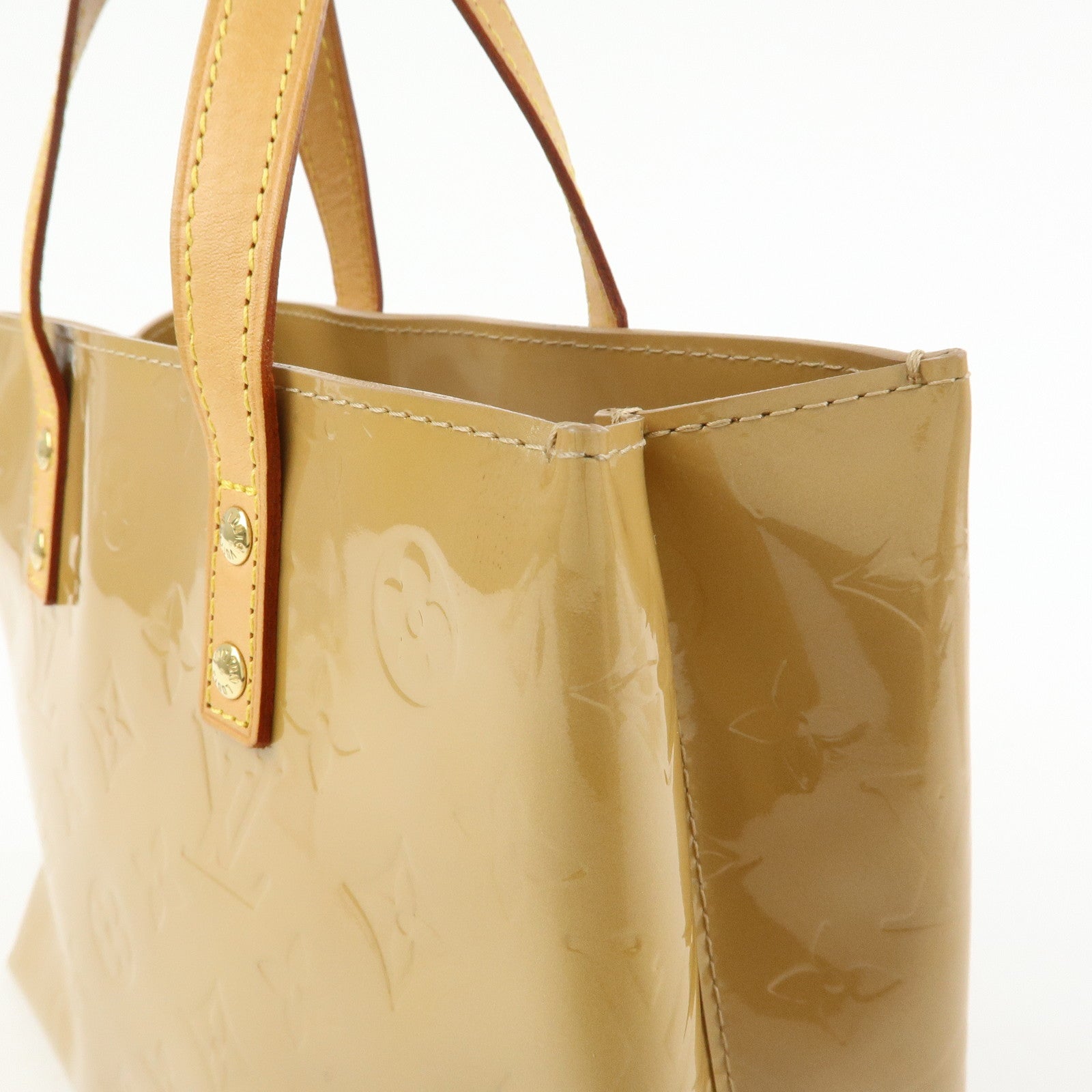 Louis Vuitton Monogram Vernis Reade PM Hand Bag Noisette M91334