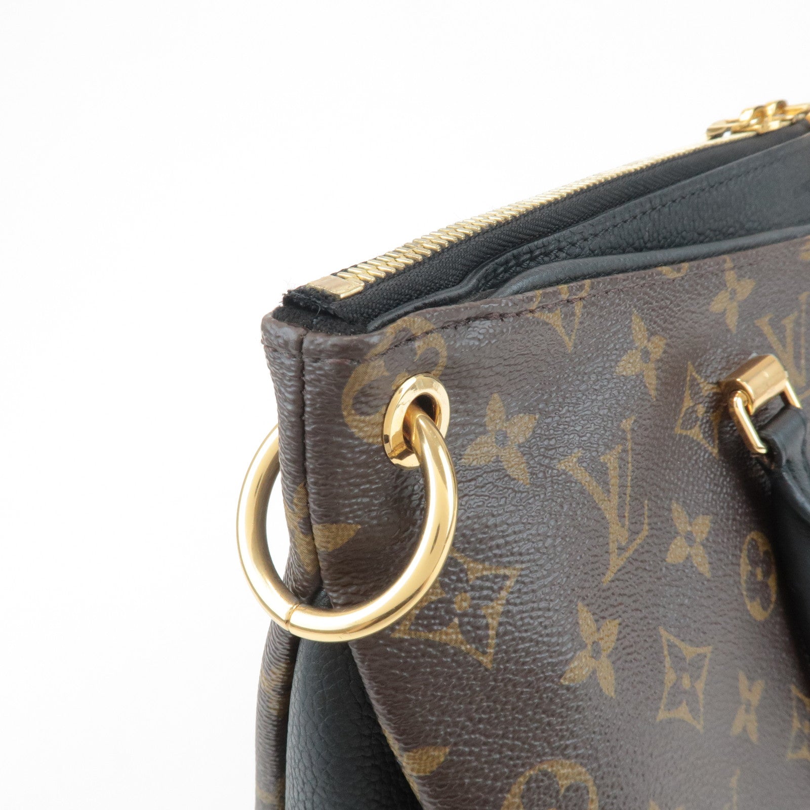 Louis Vuitton Monogram Pallas 2Way Hand Bag Noir M42756 Used