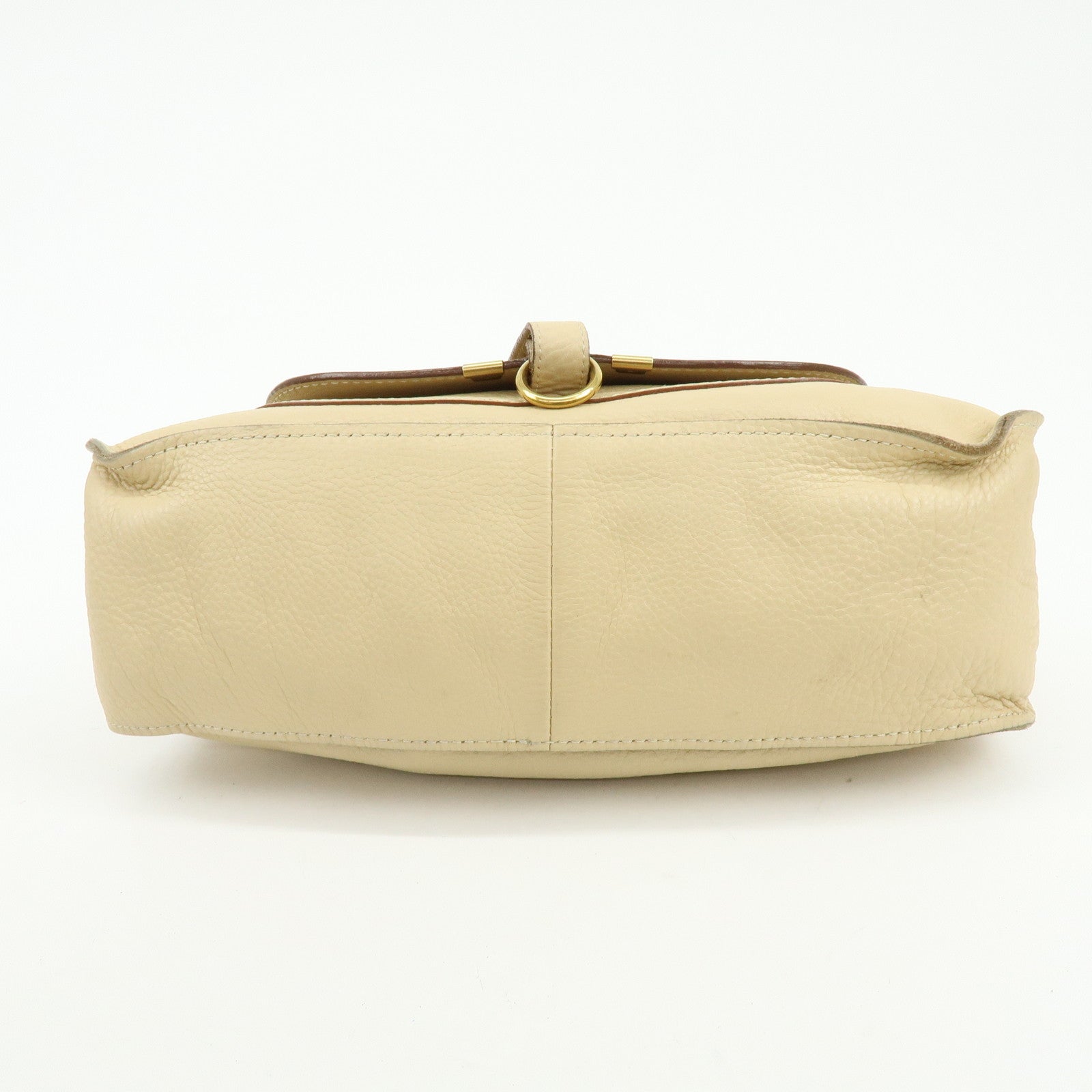 Chloe Mercy Leather Shoulder Bag Hand Bag Beige
