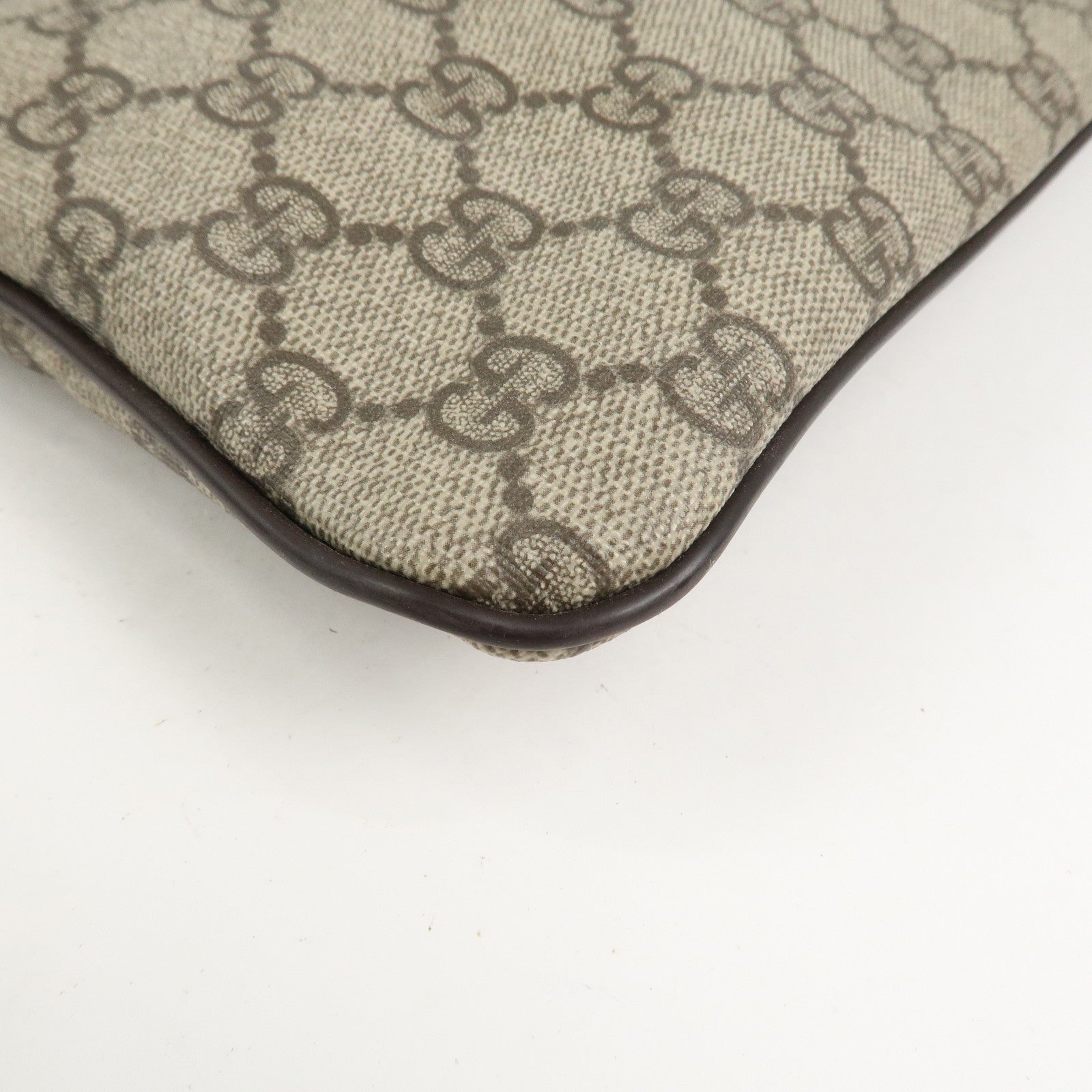 GUCCI GG Supreme Shoulder Bag Crossbody Bag Beige Brown 201446