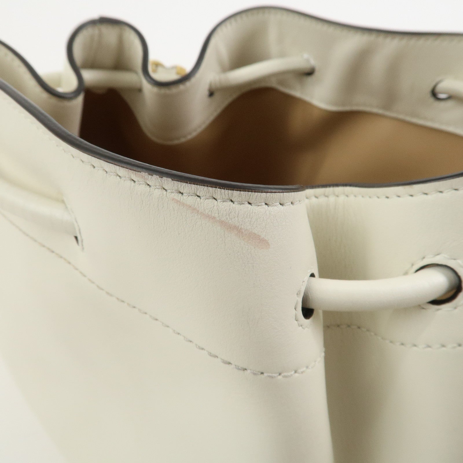 JIMMY CHOO Cinch Calf Leather Medium 2Way Hand Shoulder Bag Ivory