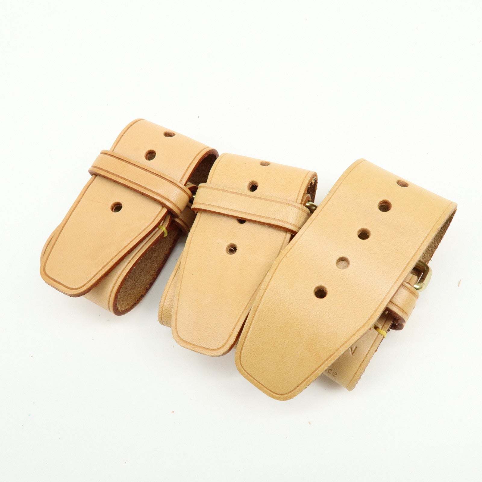 Louis Vuitton Set of 10 Leather Name Tag & Poignet Natural