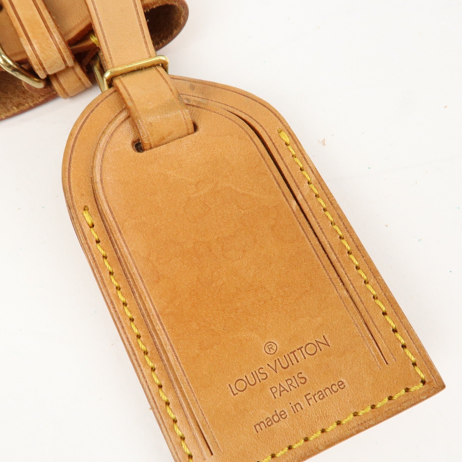 Louis Vuitton Set of 10Nume Leather Name Tag & Poignet Natural Used