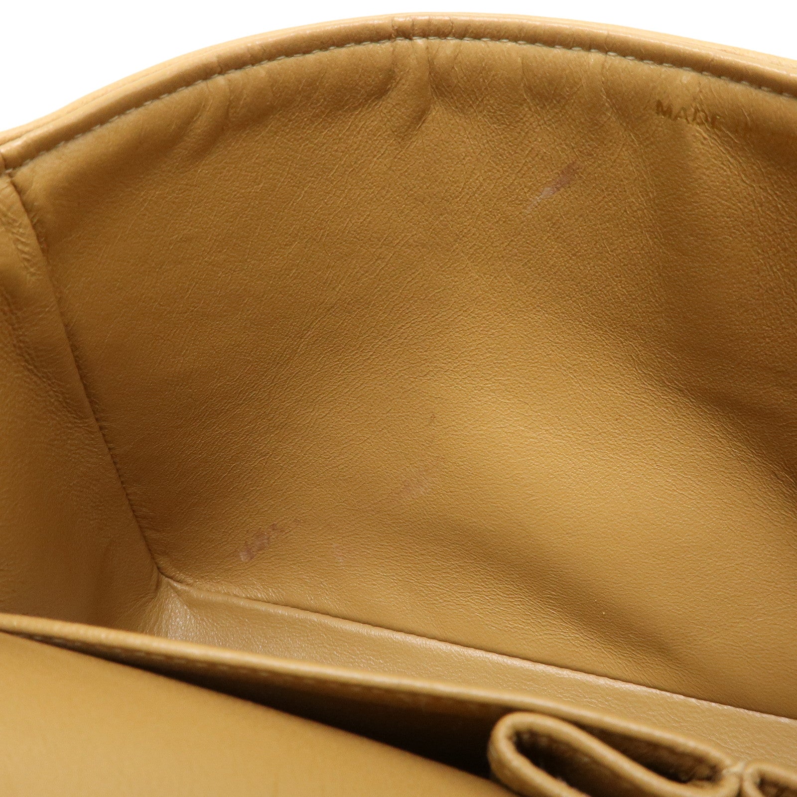 CHANEL Matelasse 25 Double Flap Chain Shoulder Bag Beige A01112