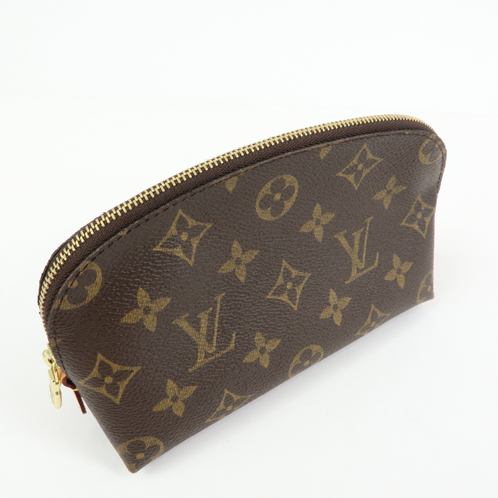 Louis Vuitton Monogram Pochette Cosmetic PM Pouch Brown M47515